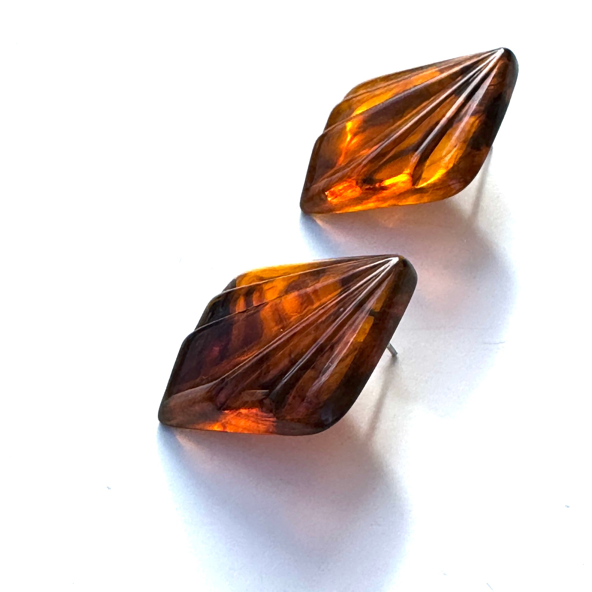 Mondo Tortoise Fan Stud Earrings