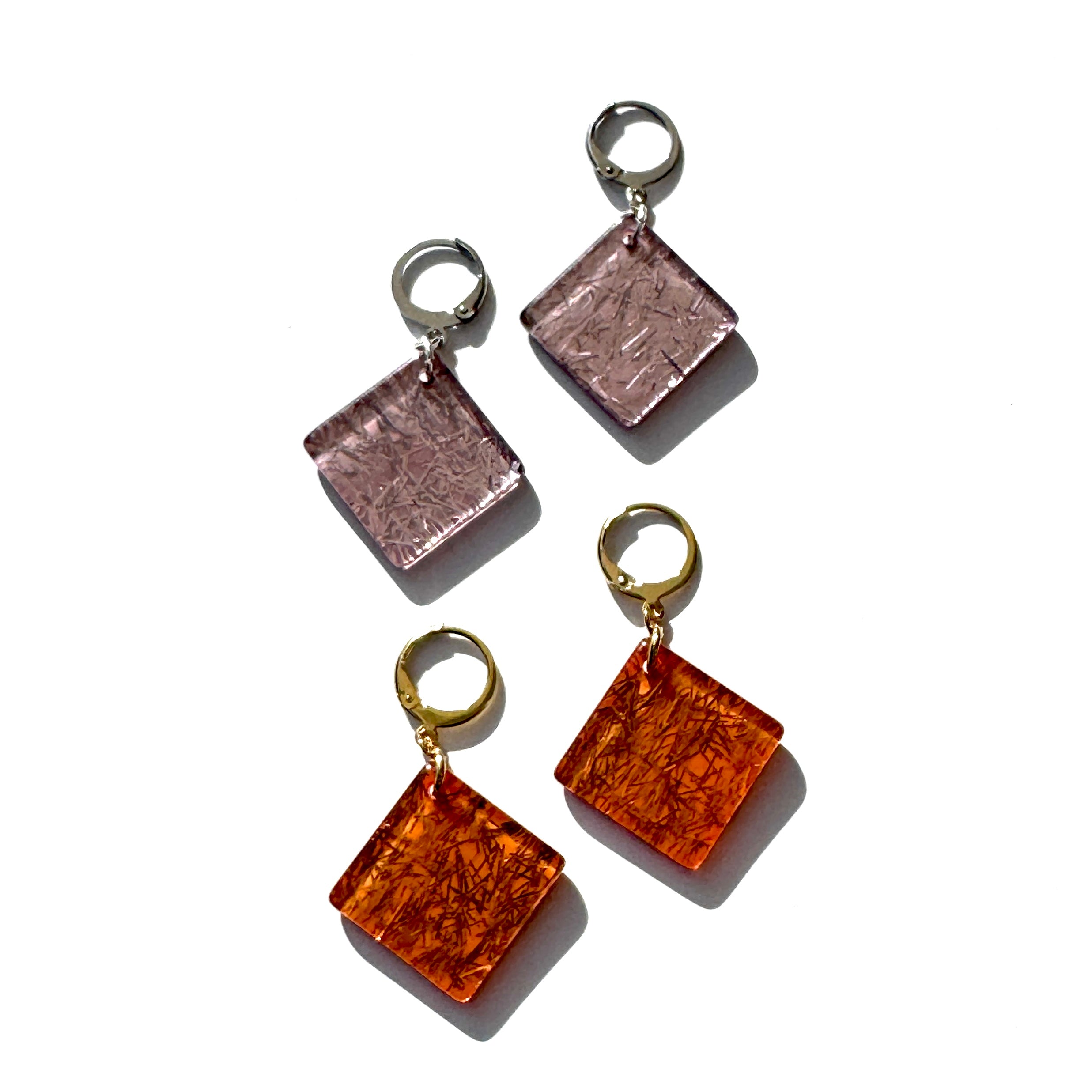 Italian Confetti Glitter Drop Earrings