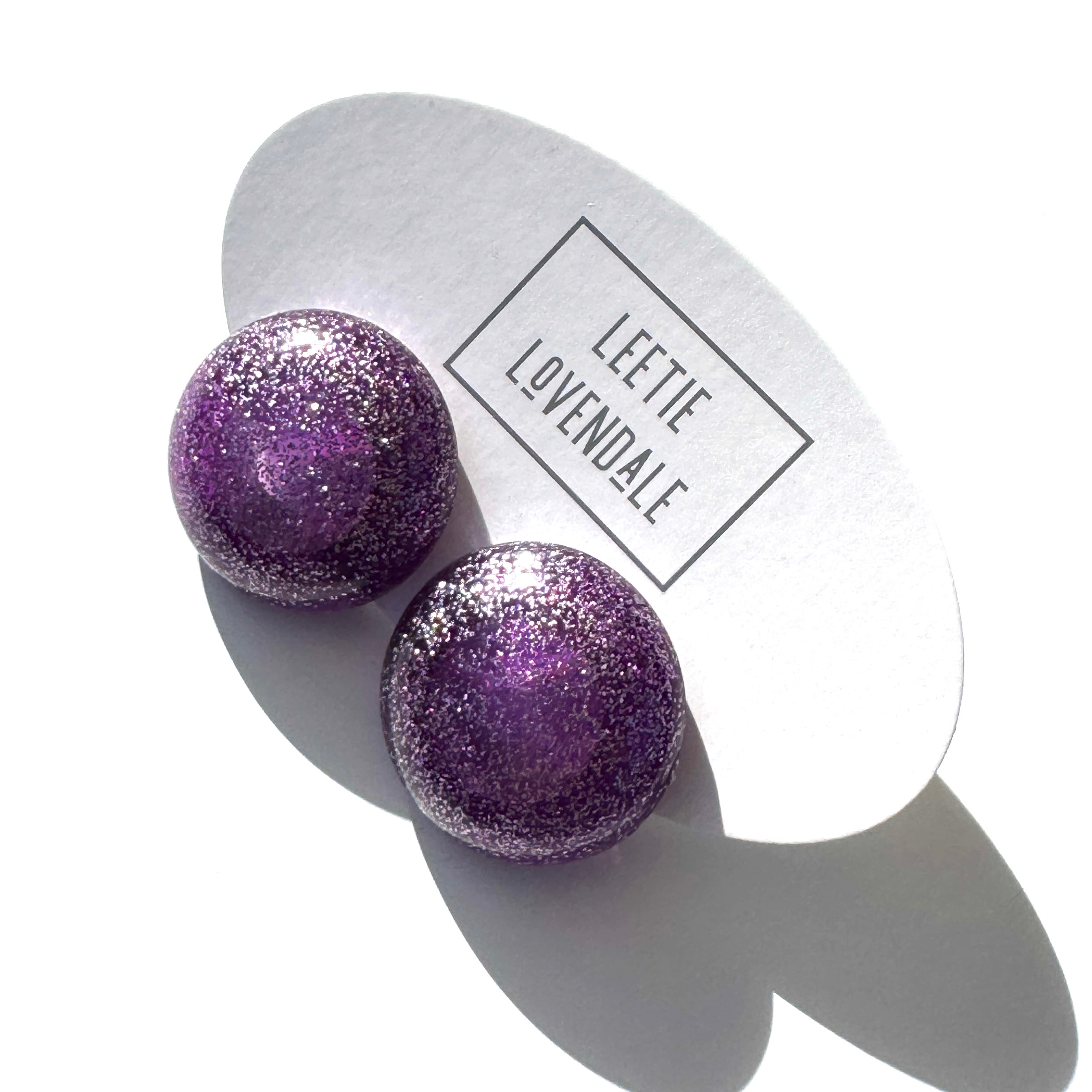 Lazerbeam Glitter Statemetn Stud Earrings