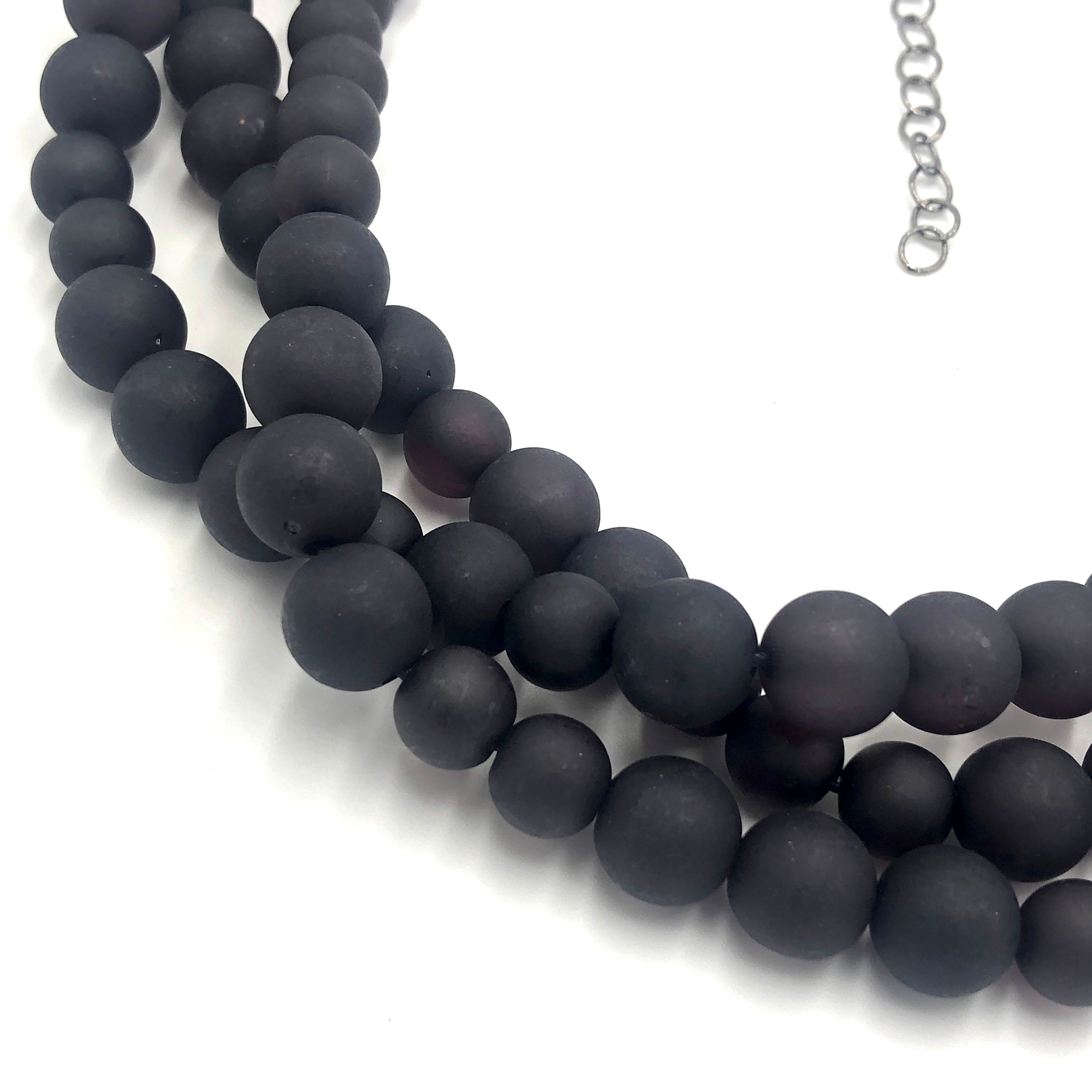 Black Frosted Morgan Necklace