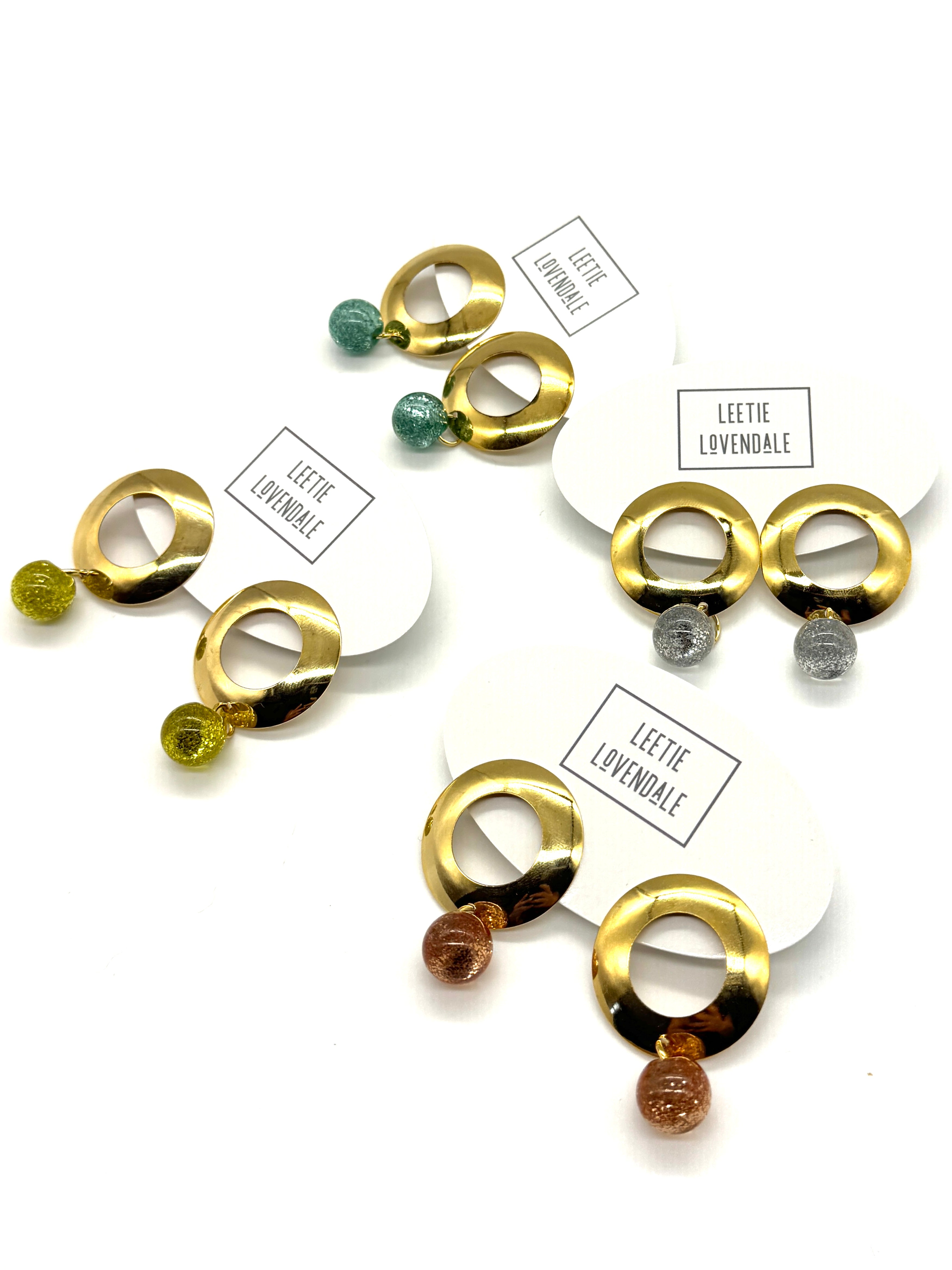 Glitter Drop Orbital Earrings