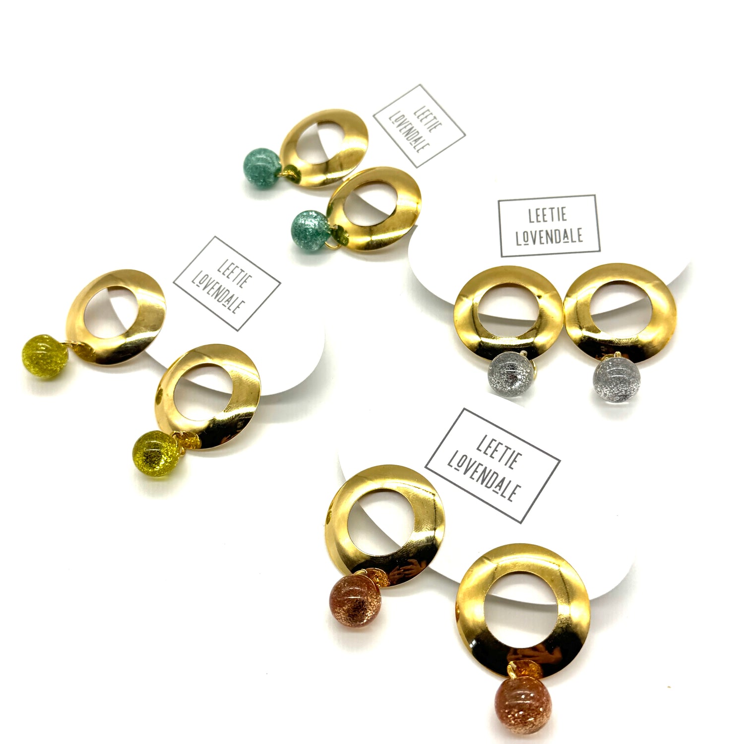 Glitter Drop Orbital Earrings