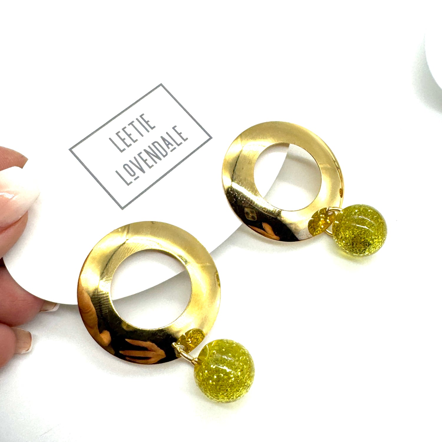 Glitter Drop Orbital Earrings