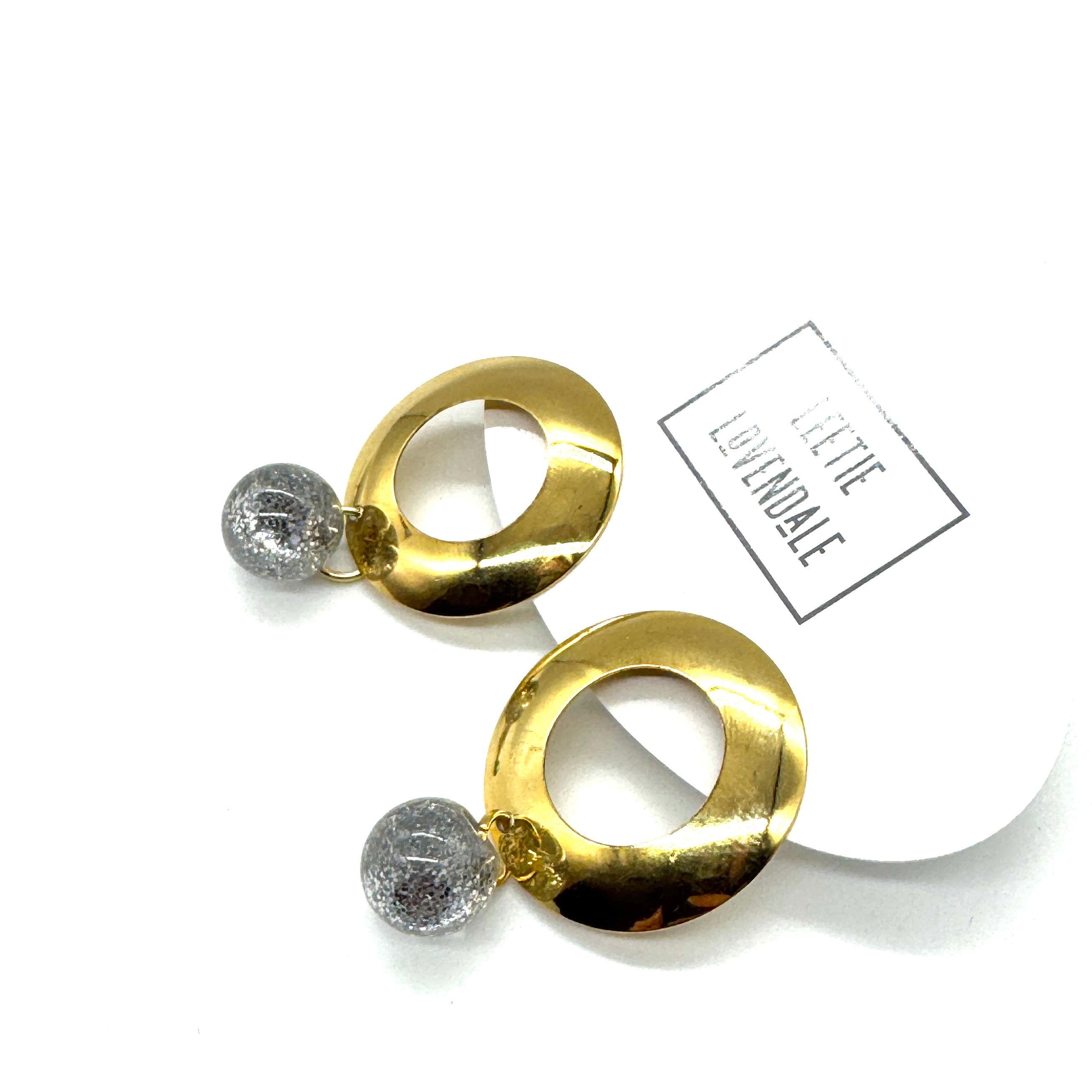 Glitter Drop Orbital Earrings