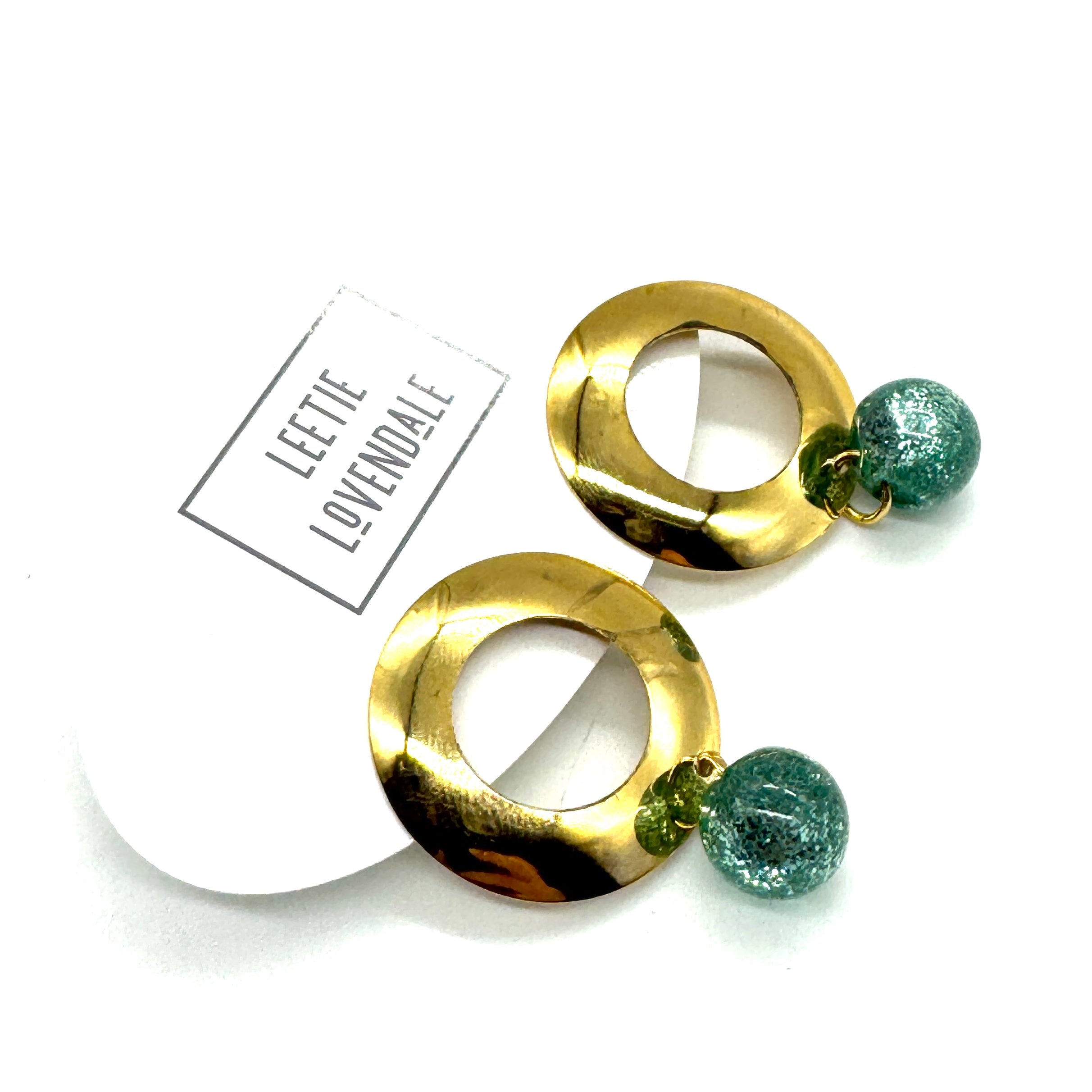 Glitter Drop Orbital Earrings