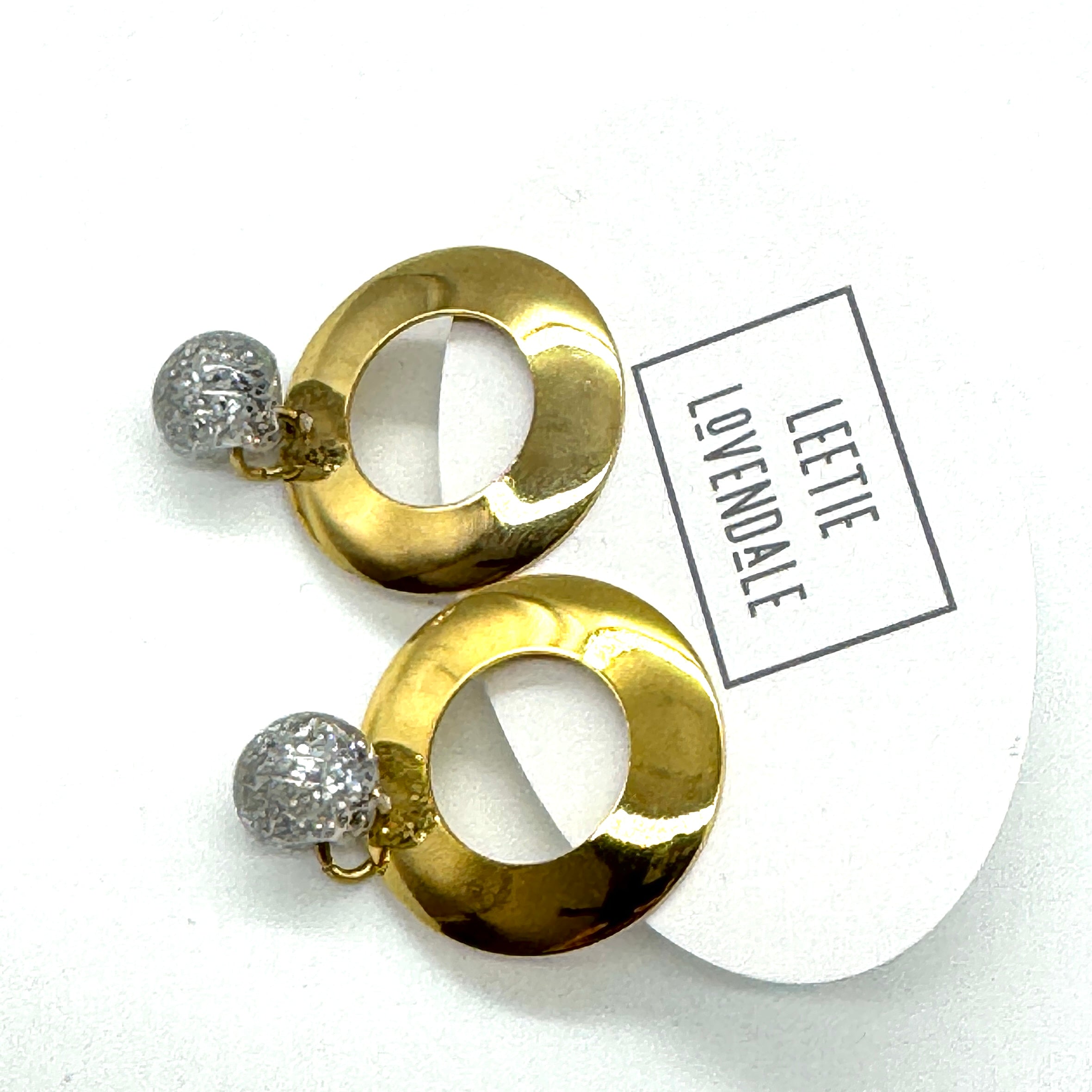 SMALL Glitter Drop Orbital Earrings *As IS