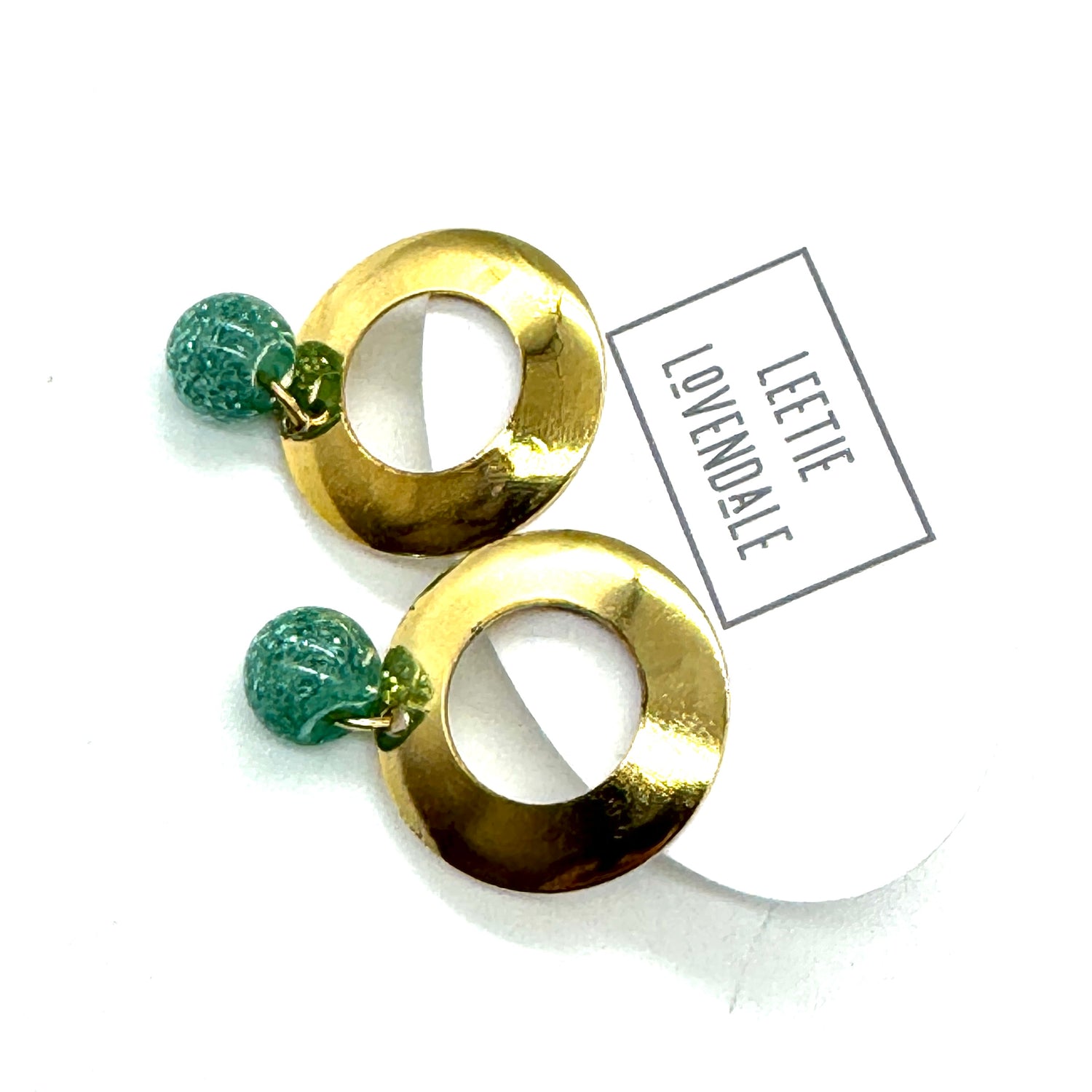 SMALL Glitter Drop Orbital Earrings *As IS