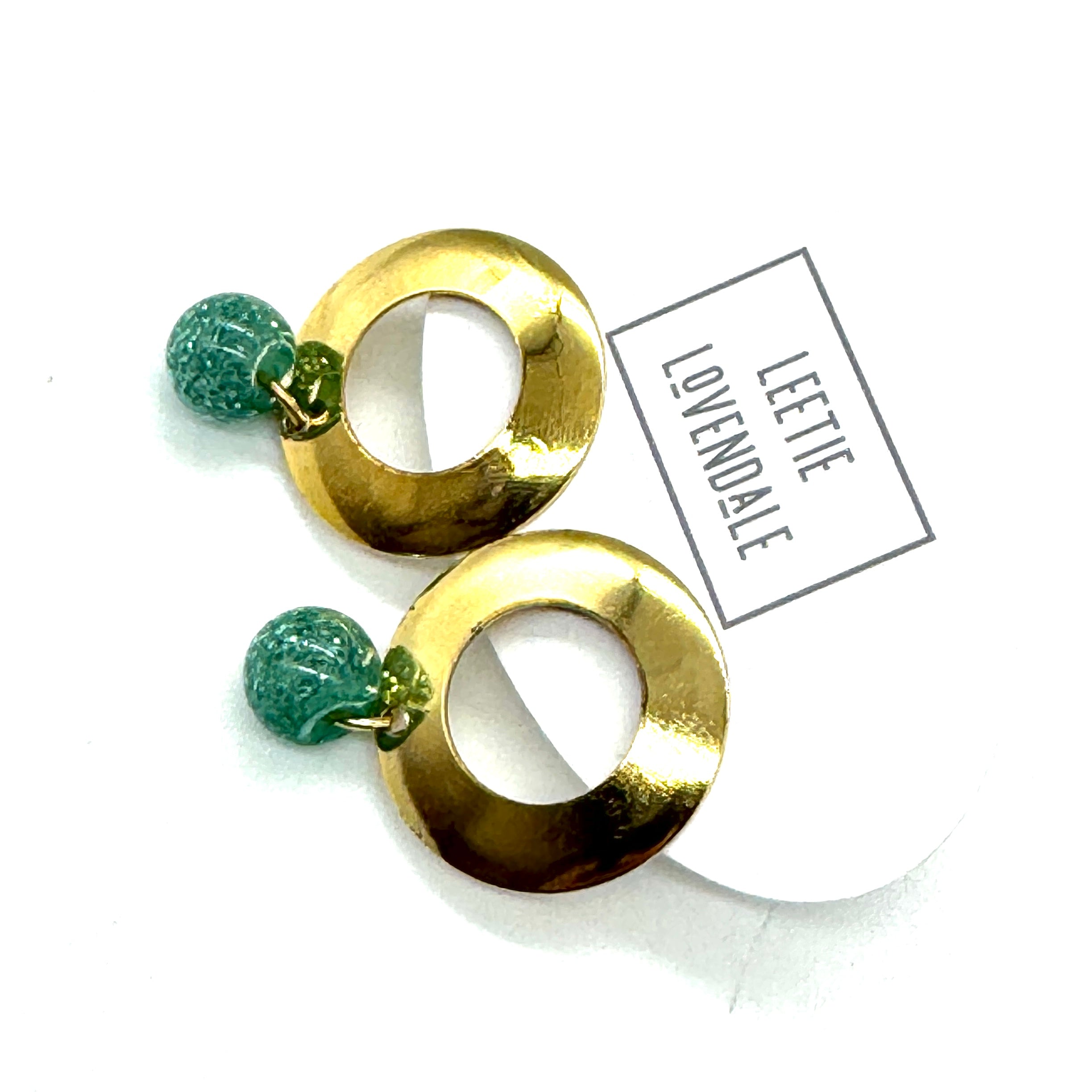 SMALL Glitter Drop Orbital Earrings *As IS