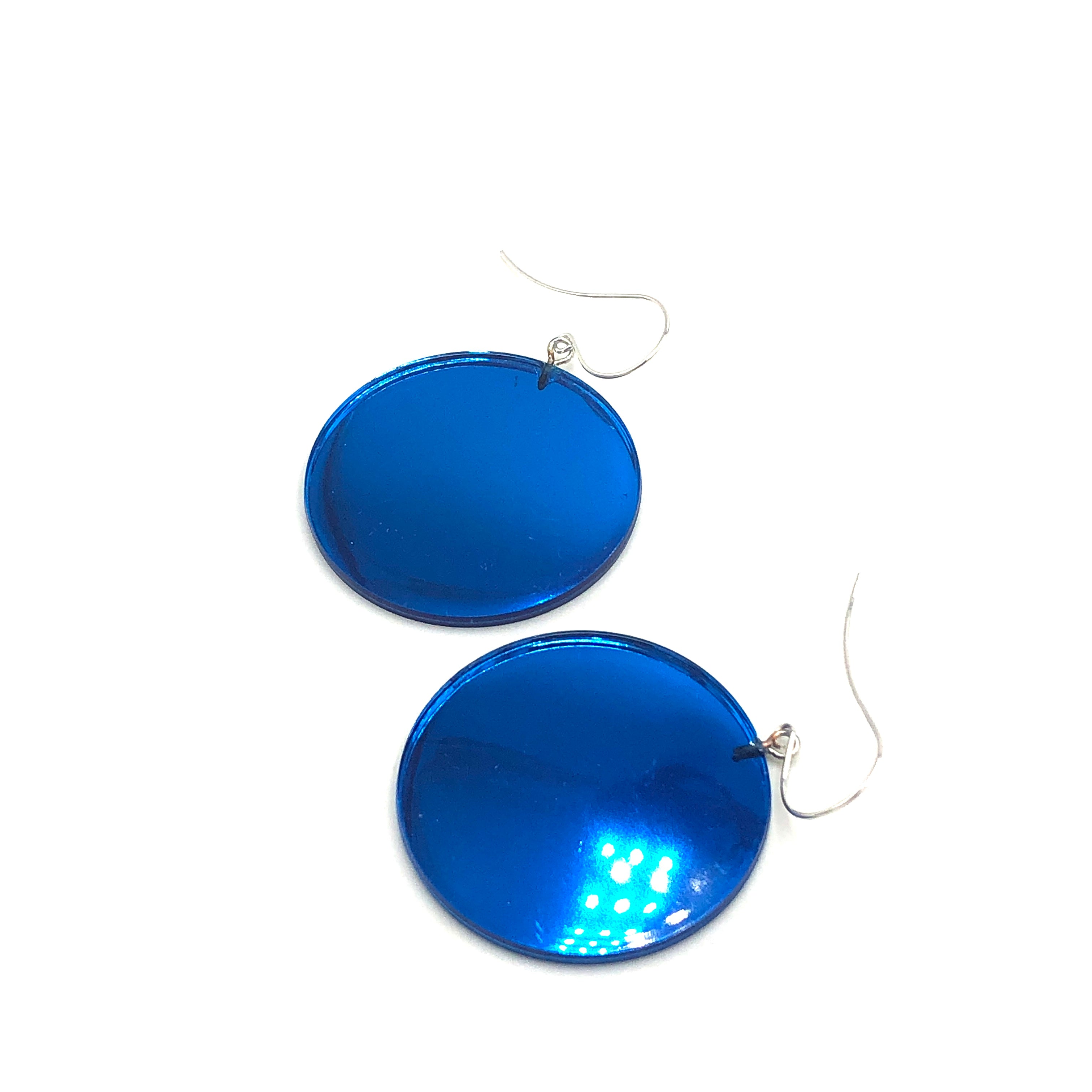 Mirror Disc Drop Earrings