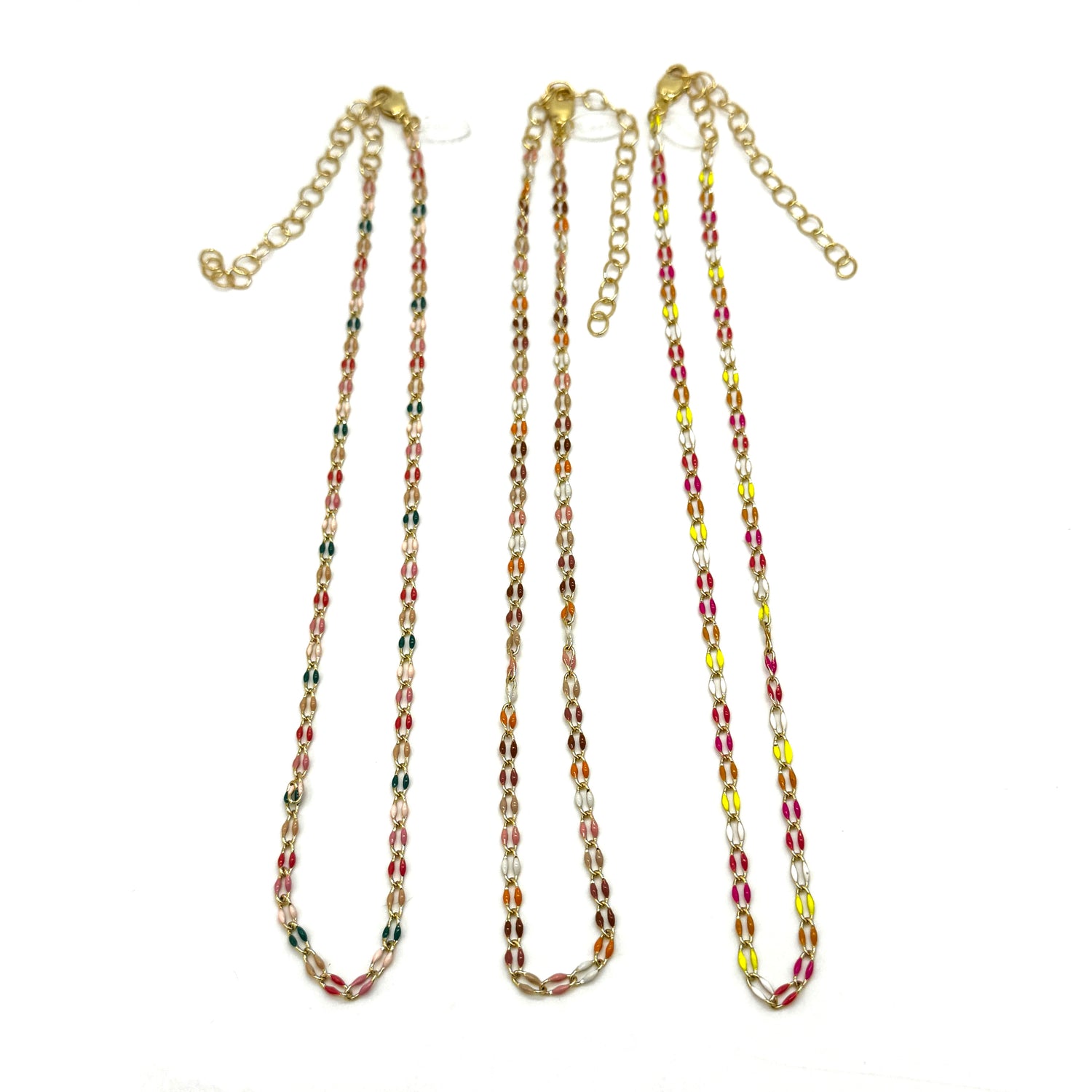 Let’s Mingle Enamel Chain Necklace - 3 colors!