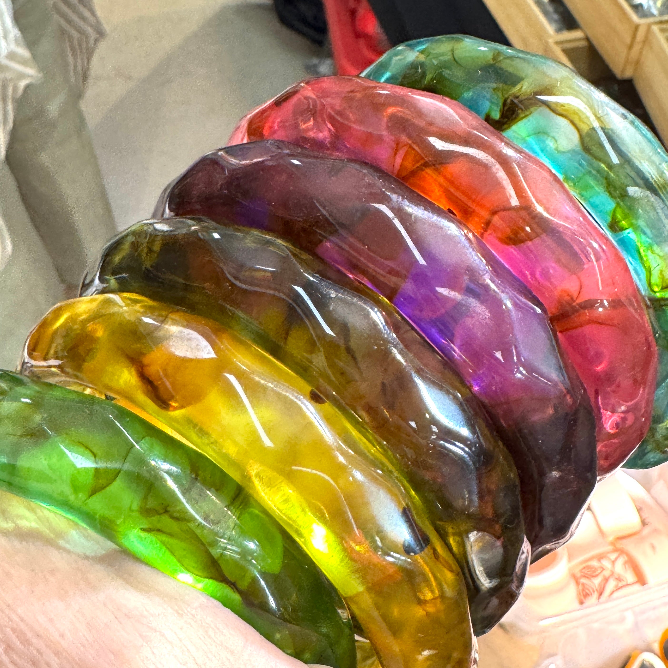 Watery Waves Resin Bangle Bracelet