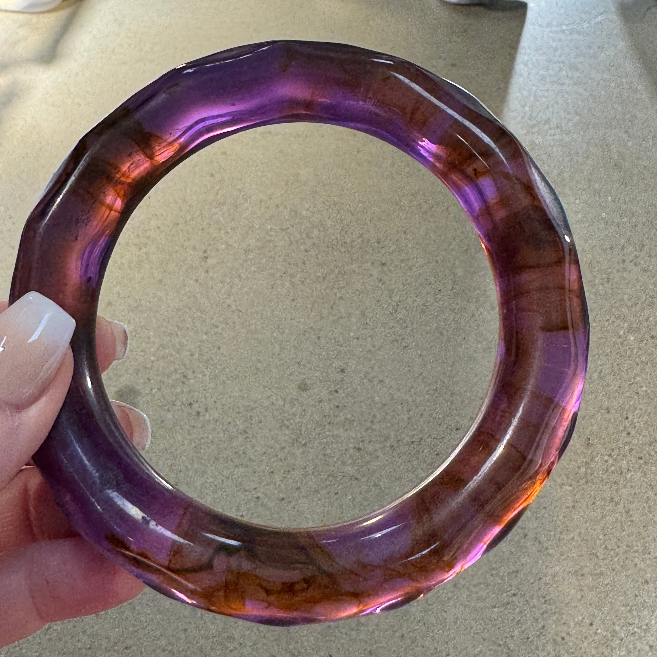 Watery Waves Resin Bangle Bracelet