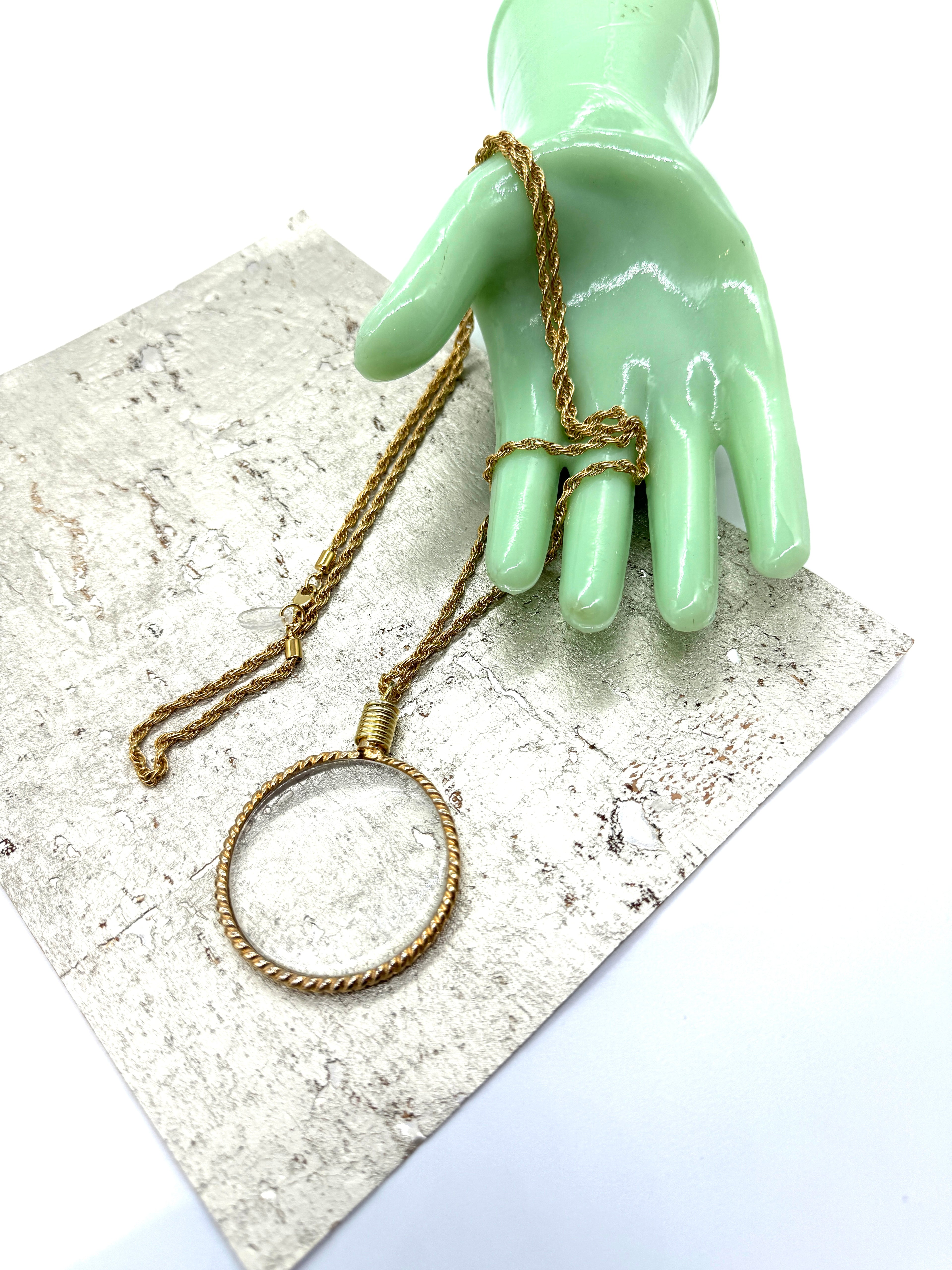 Vintage Magnifier Monacle Chain Necklace