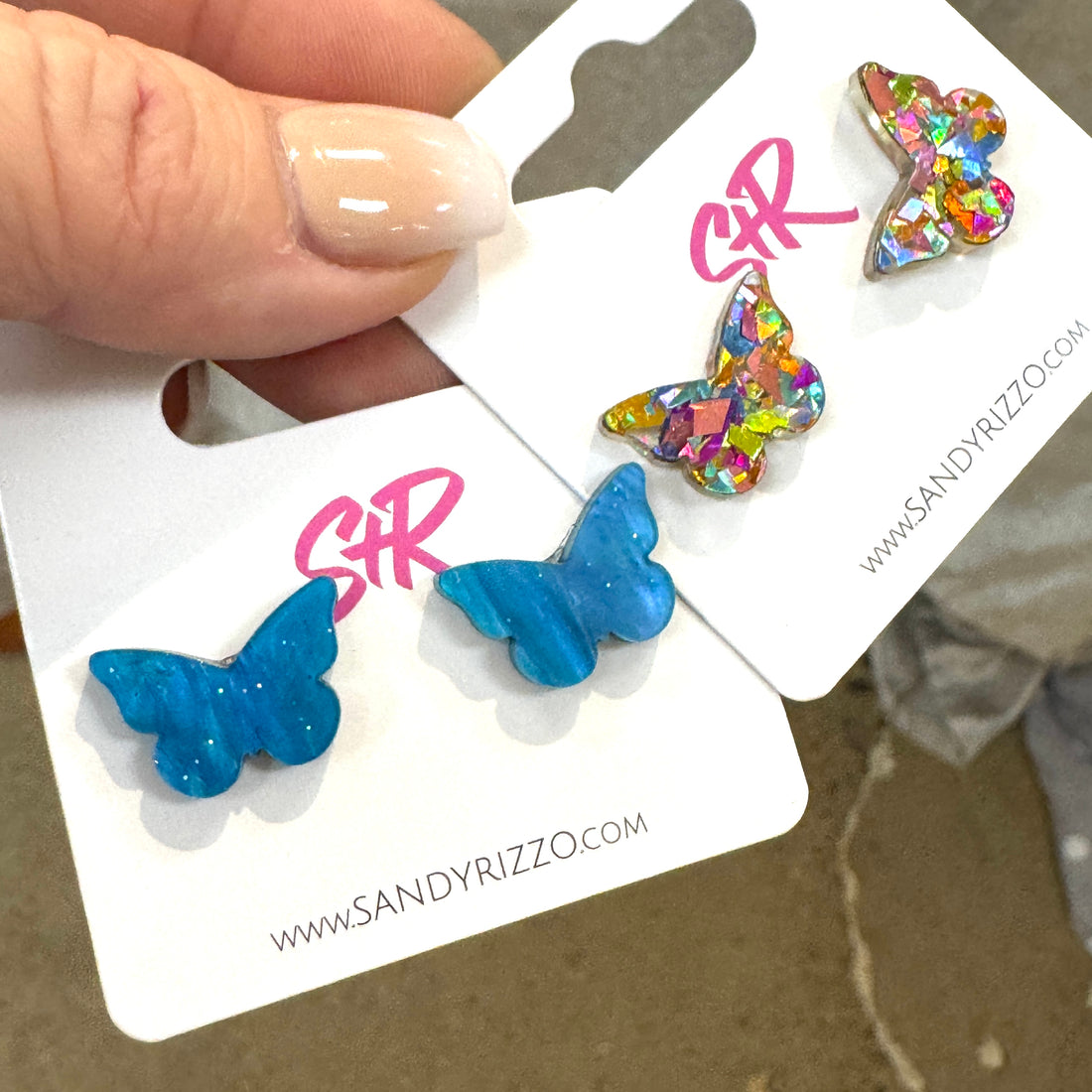 Butterfly Stud Earrings - Sandy &amp; Rizzo Trunk Show