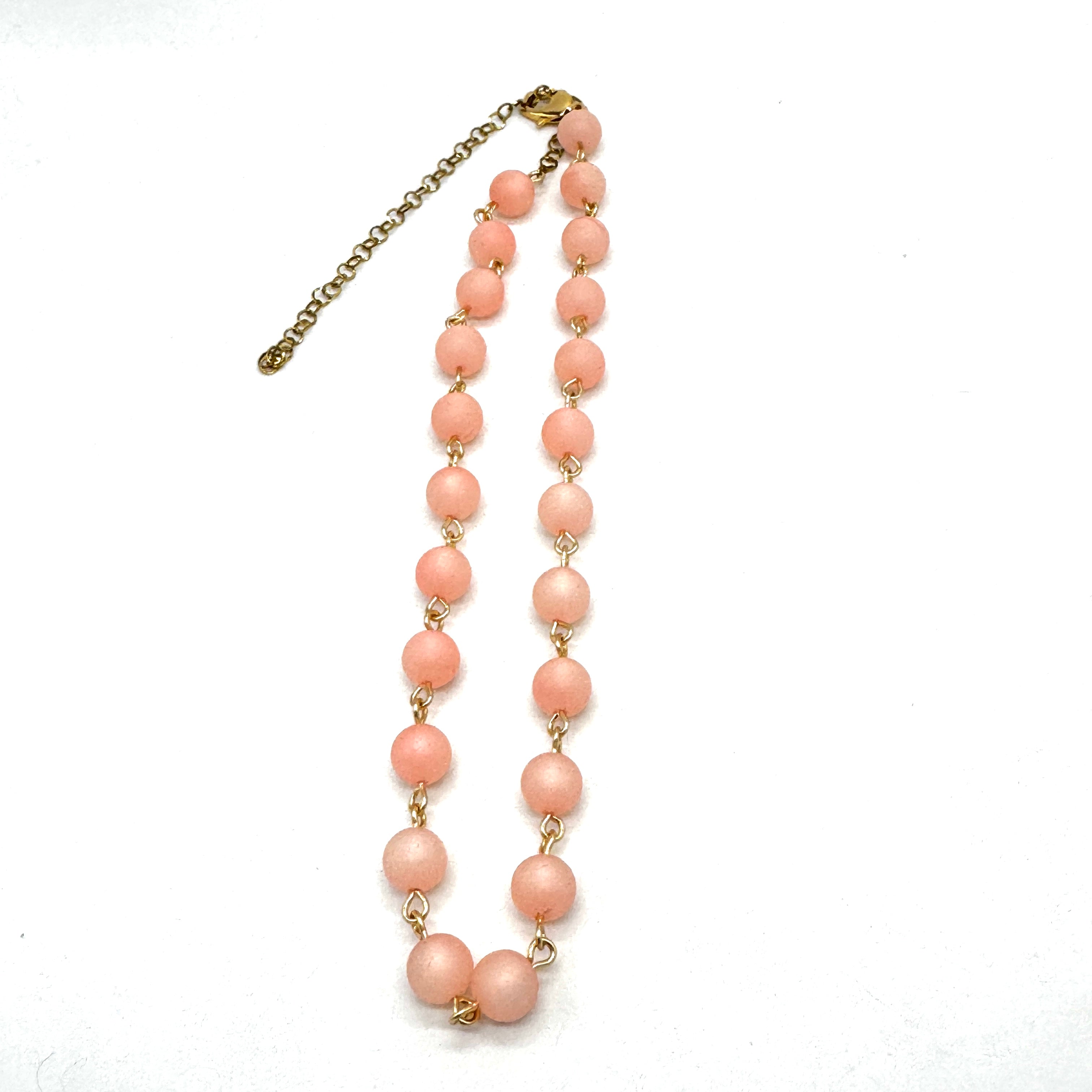 Pink Matte Moonglow Amelia Necklace