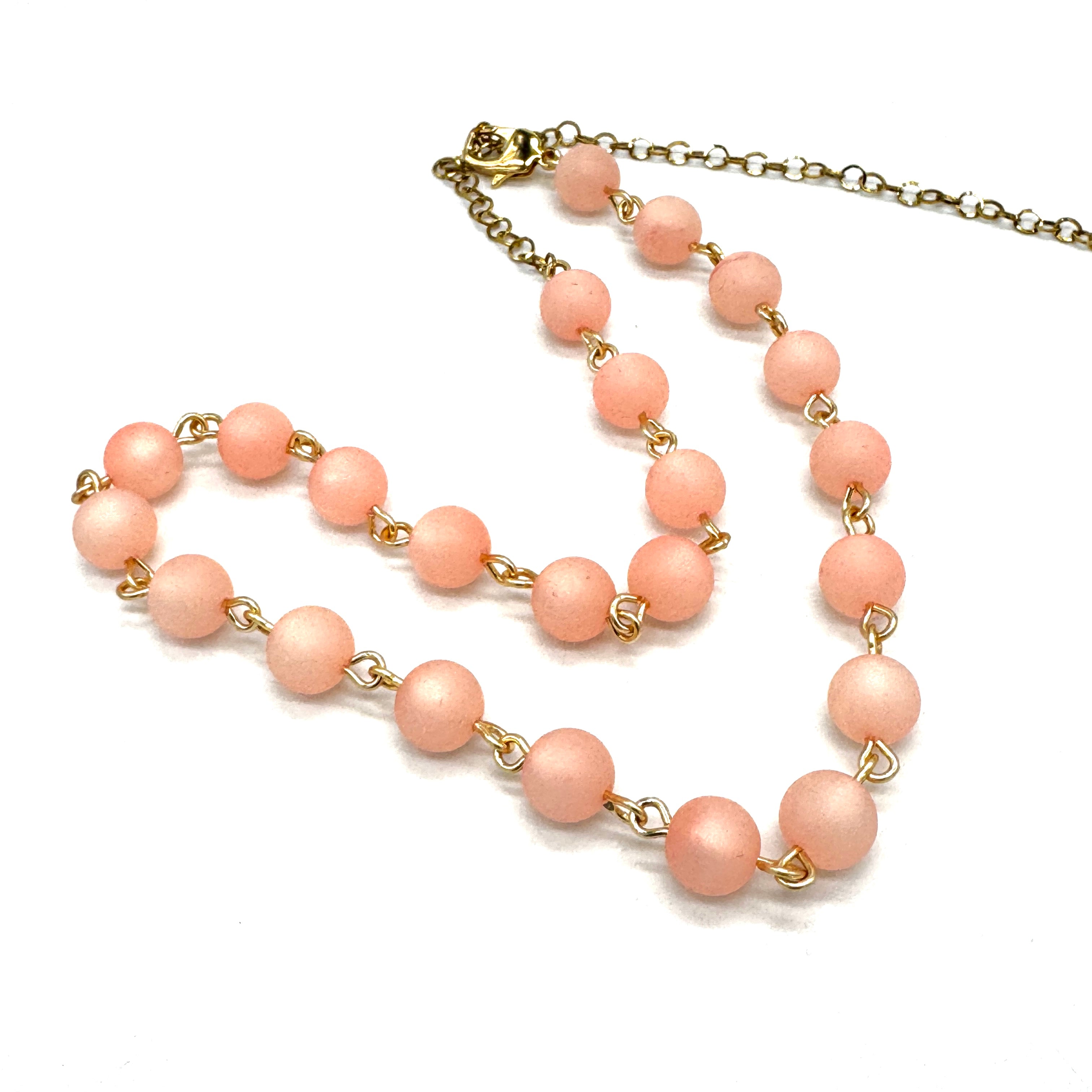 Pink Matte Moonglow Amelia Necklace