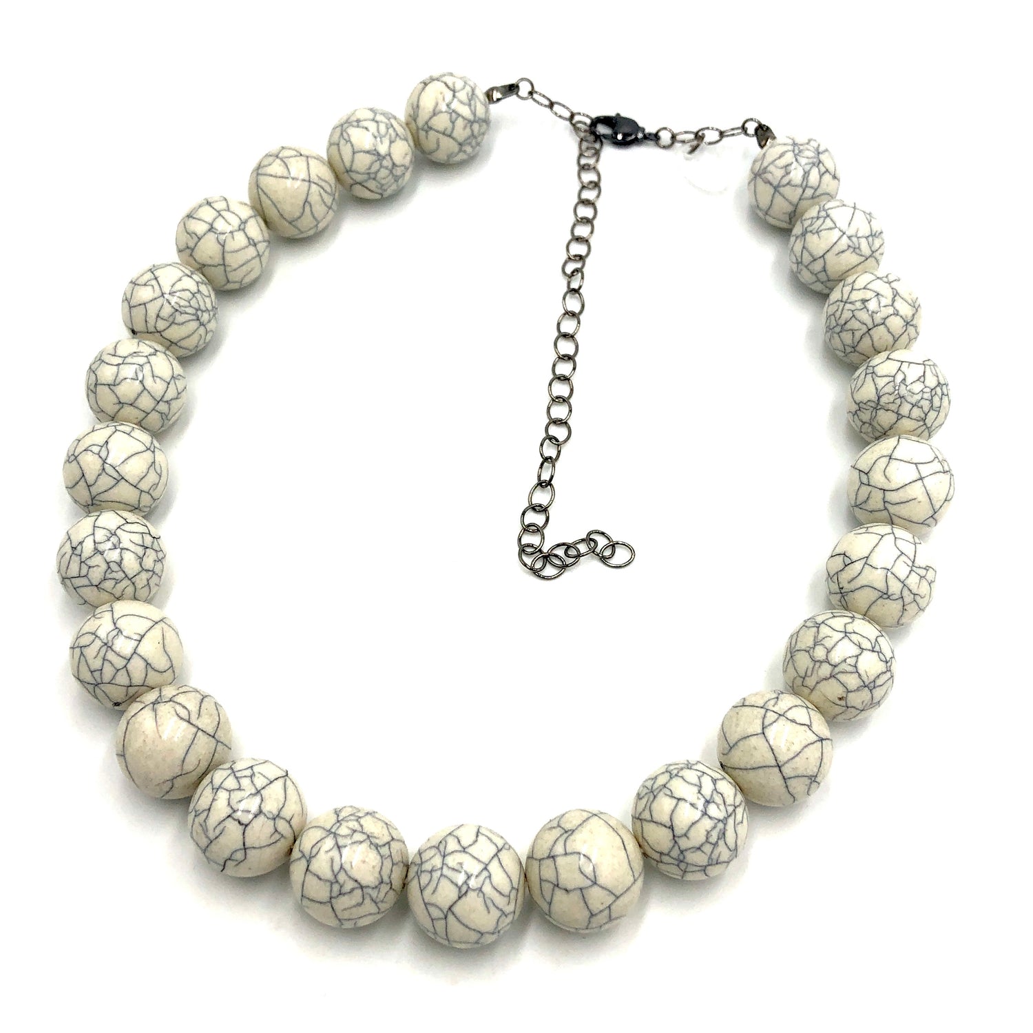 Eggshell Crackle Marco Necklace