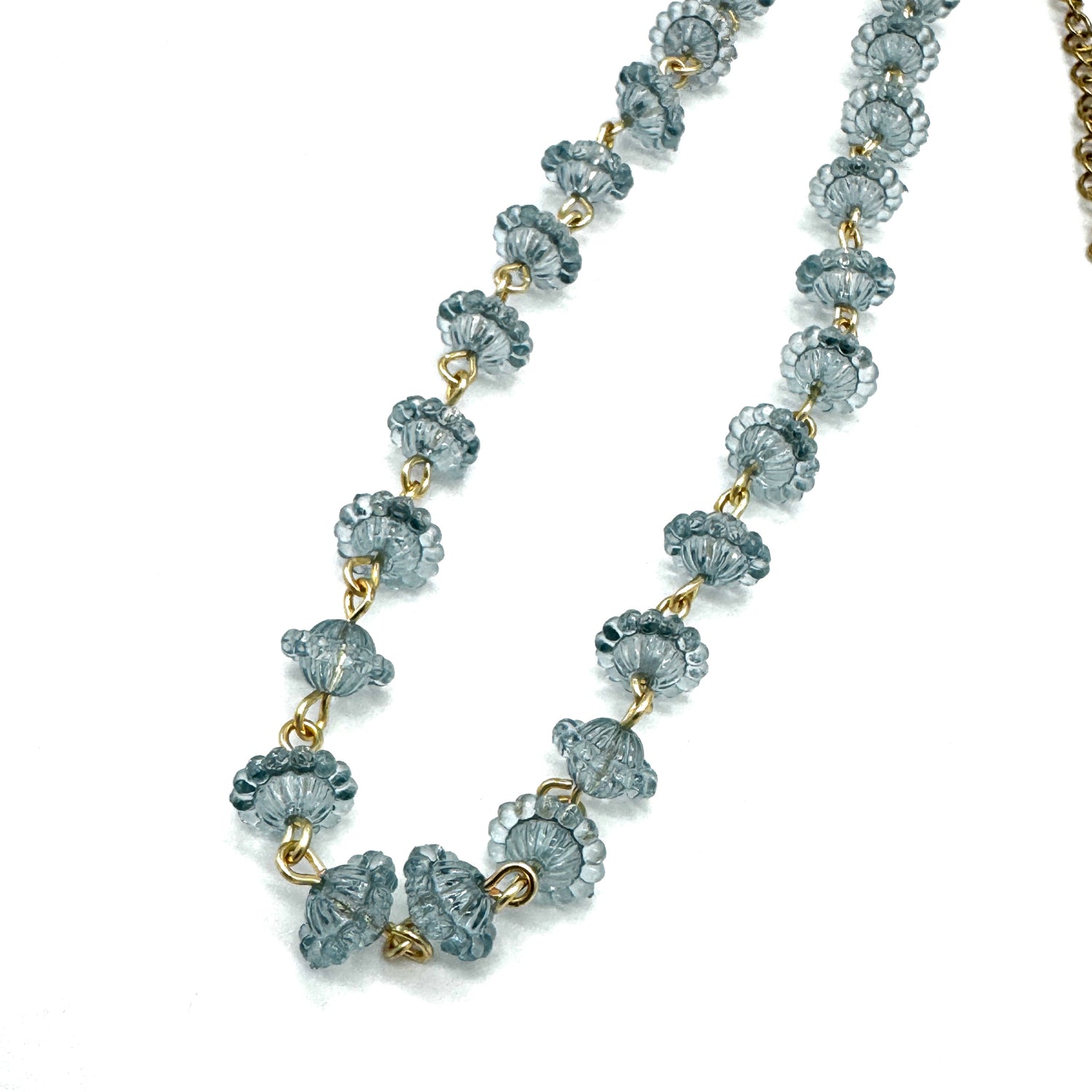 Teal Petite Scalledoped Amelia Necklace