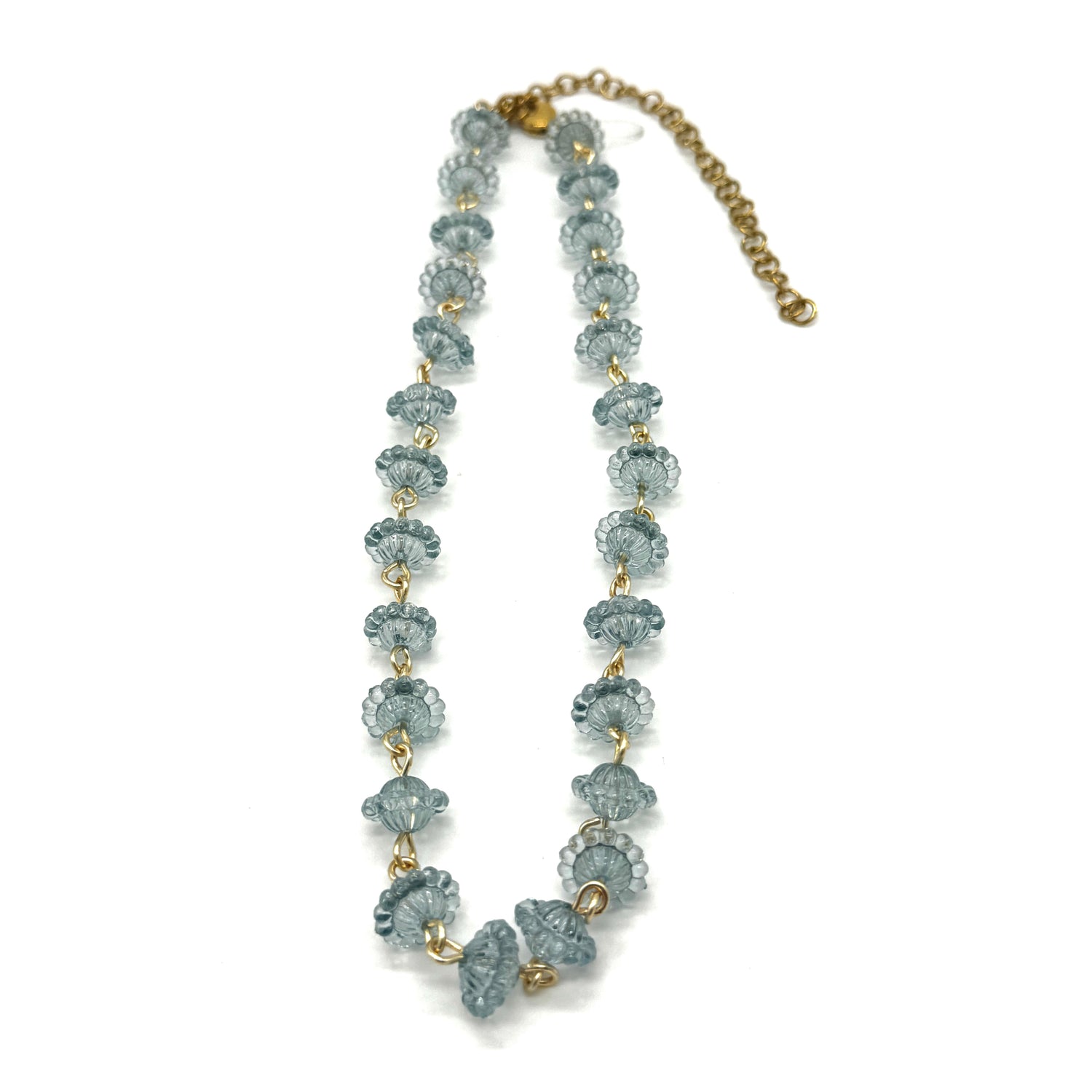 Teal Petite Scalledoped Amelia Necklace