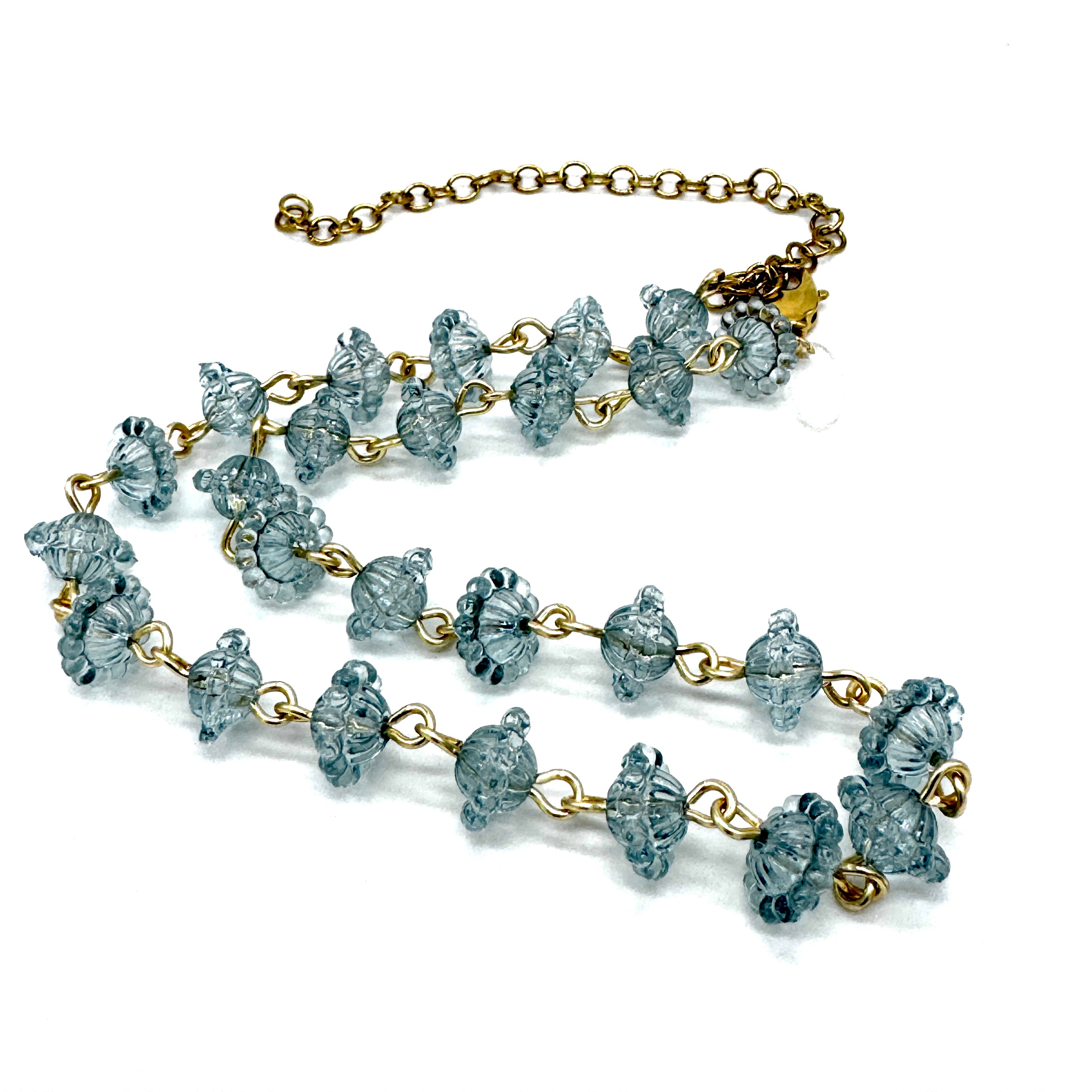 Teal Petite Scalledoped Amelia Necklace