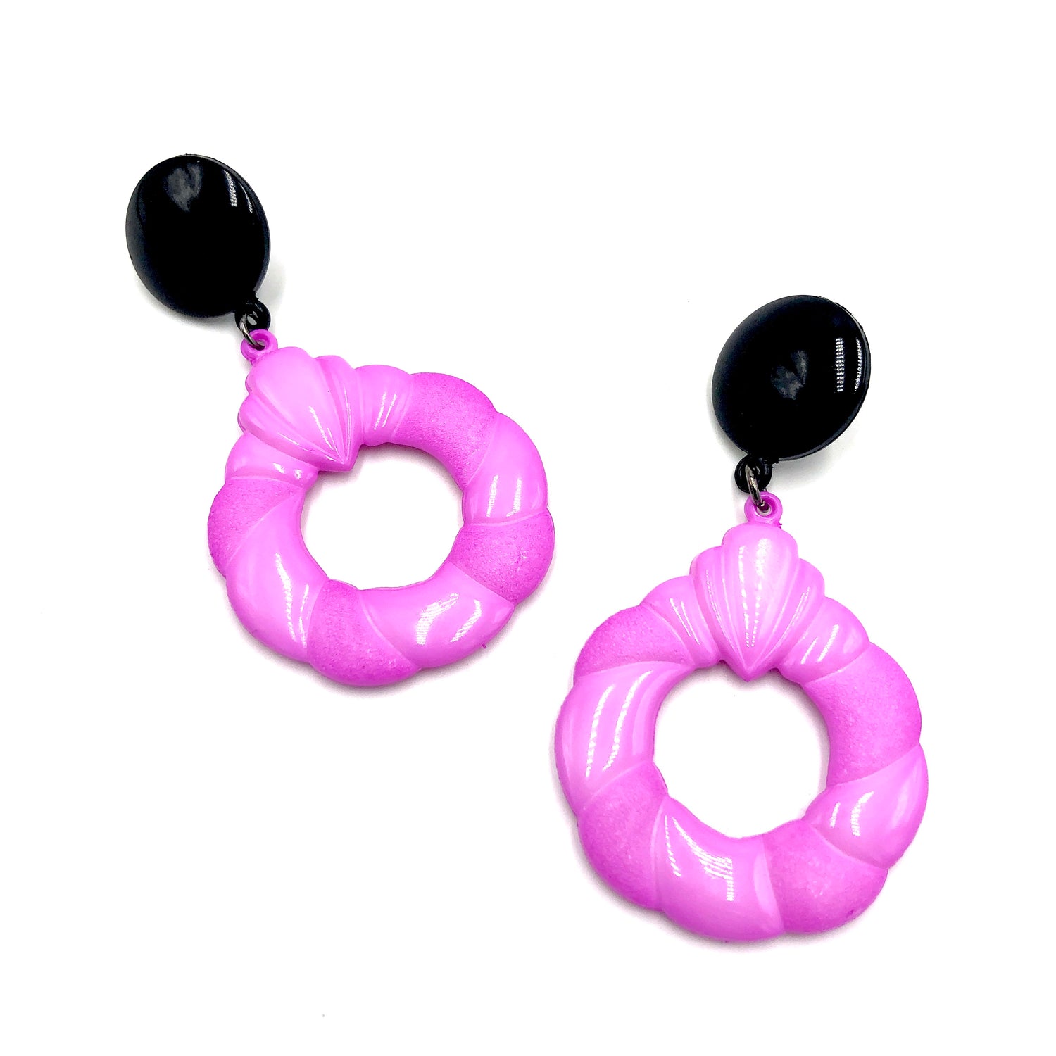 Hot Pink Clad Earrings