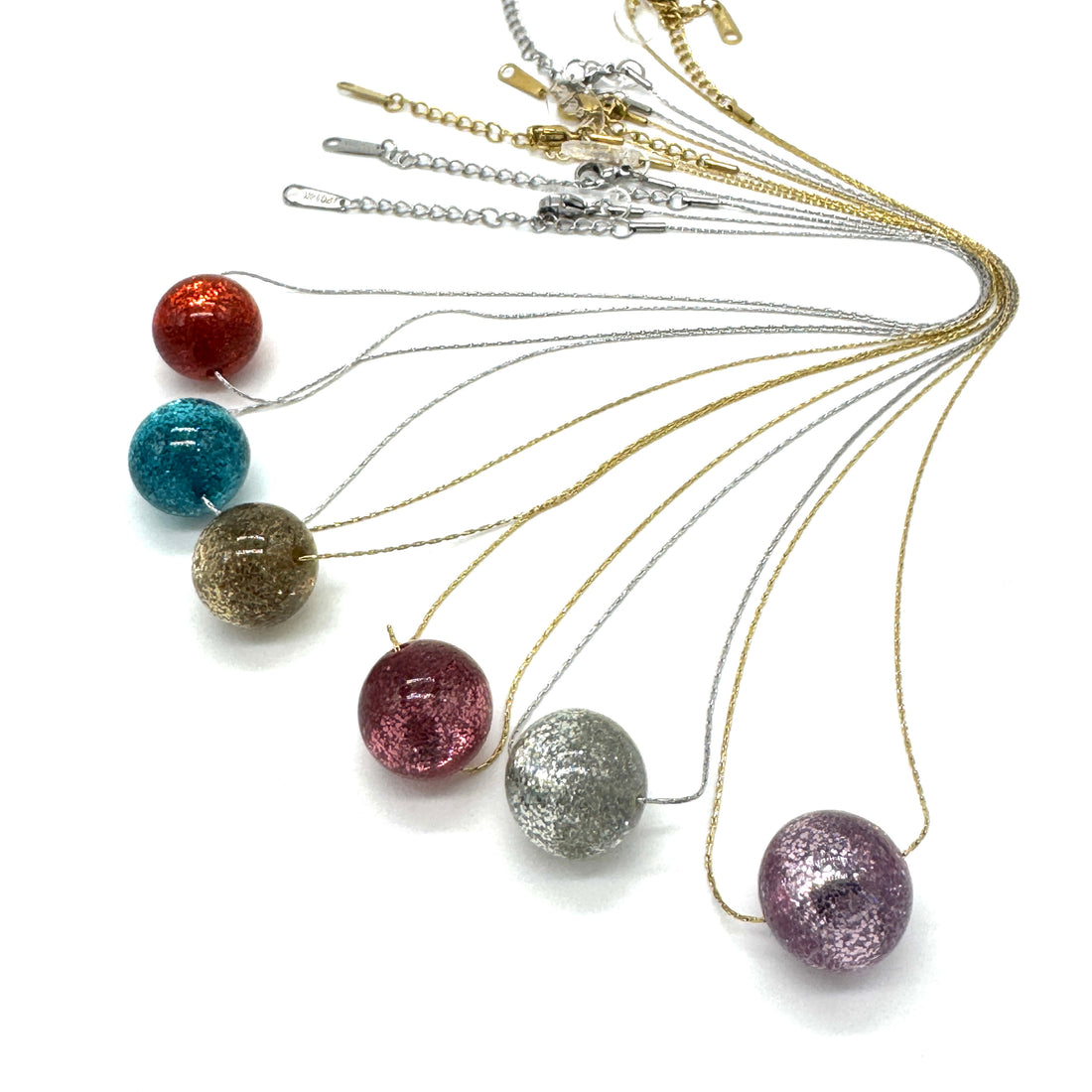 Glitter Ball Slide Necklace