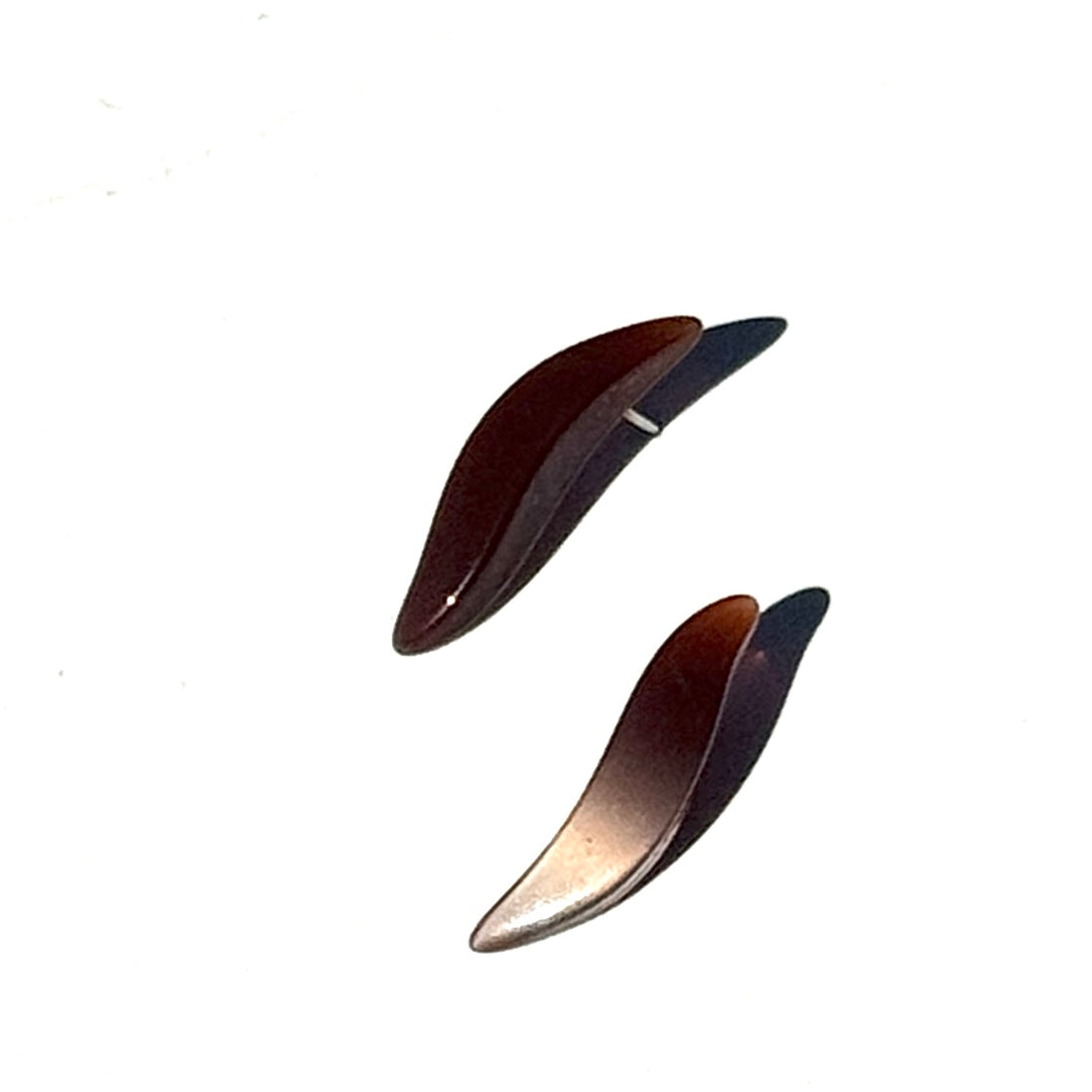 Chocolate Brown Moonglow Swish Stud Earrings