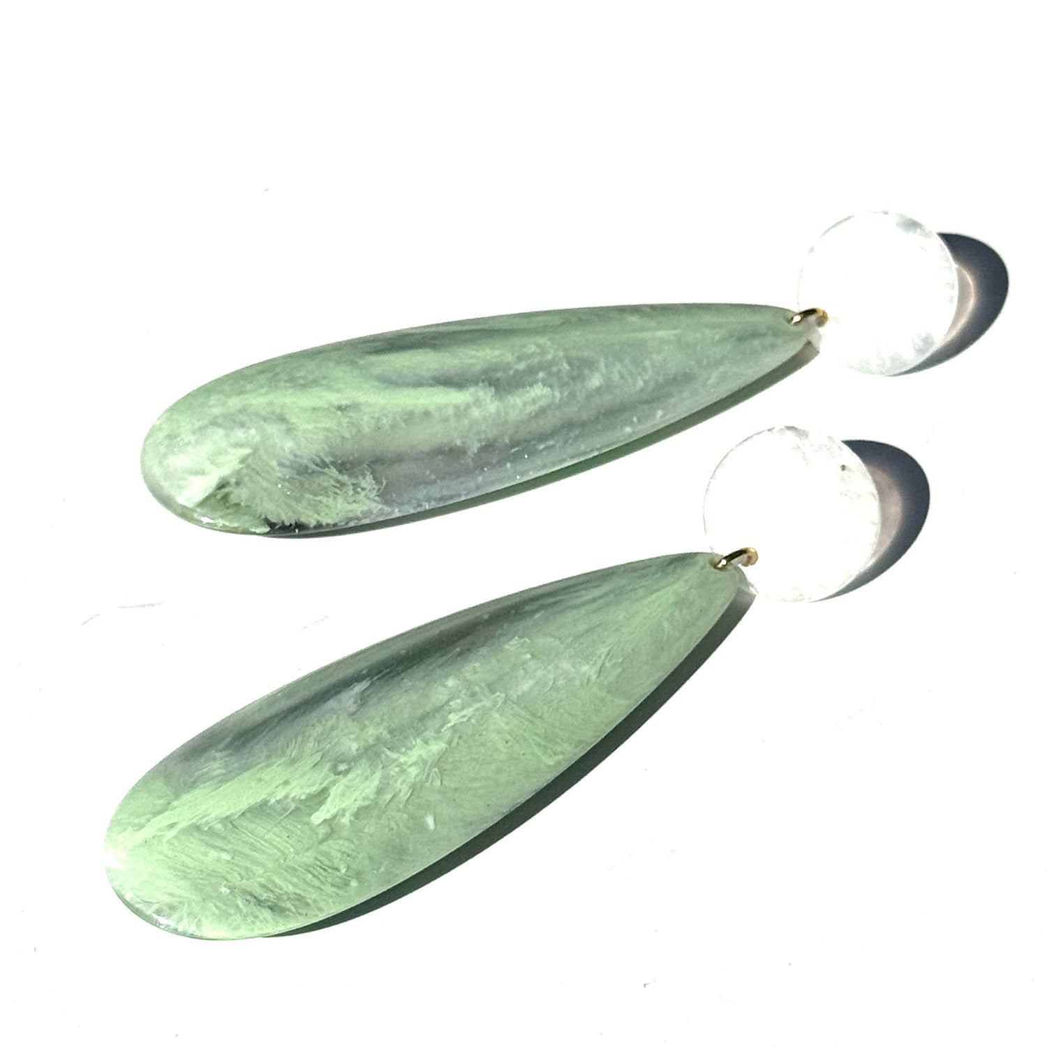 Verdant Celadon Drop Earrings