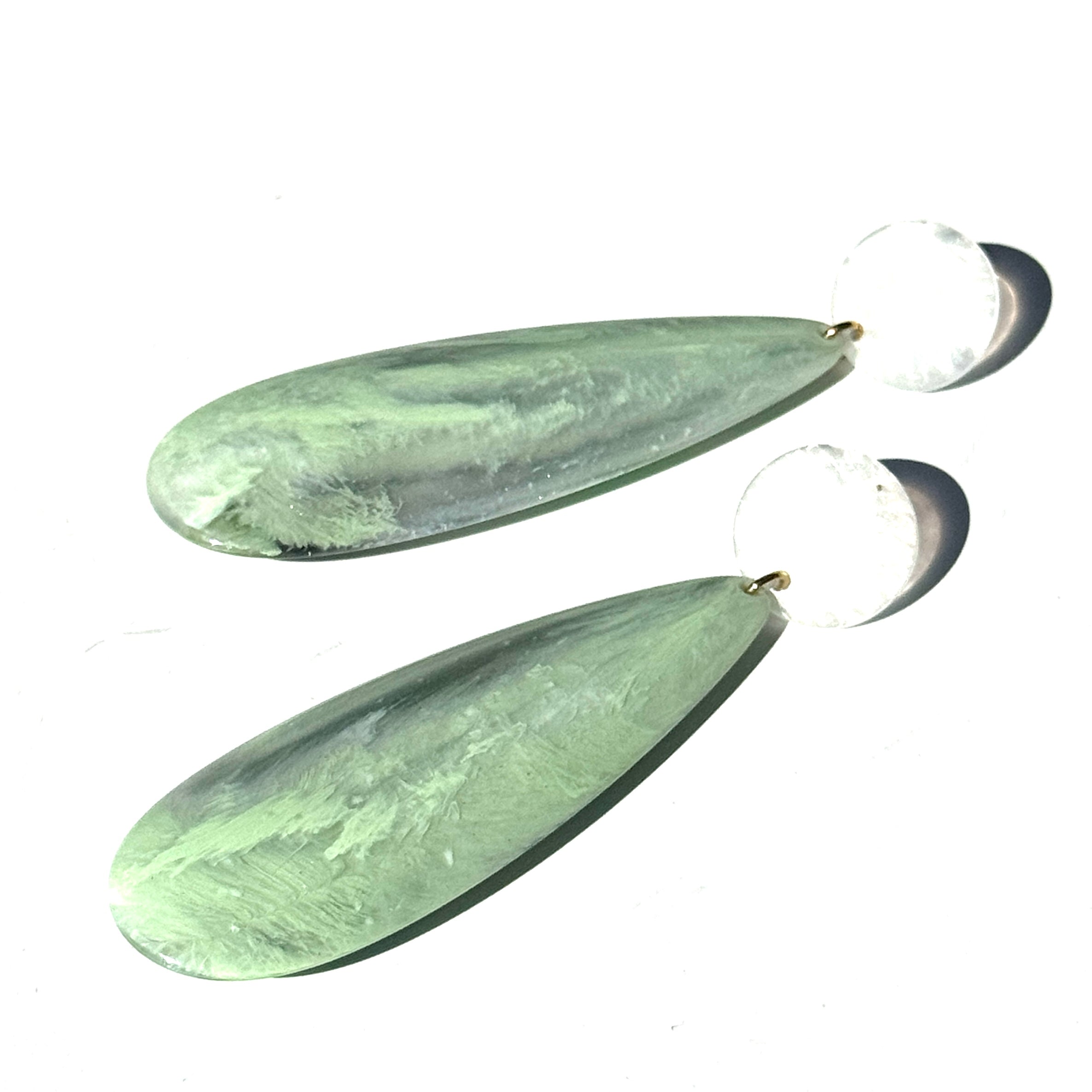 Verdant Celadon Drop Earrings