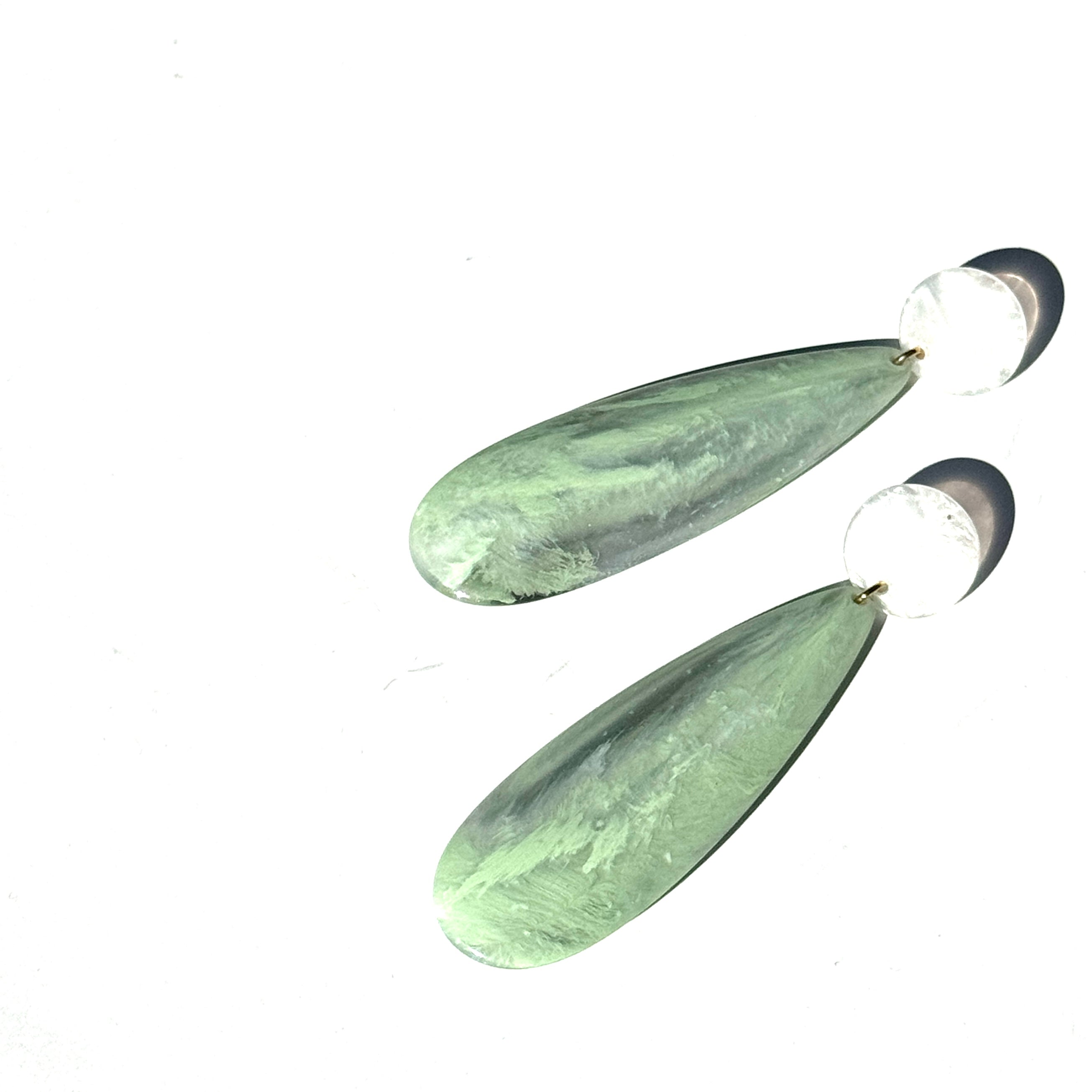 Verdant Celadon Drop Earrings