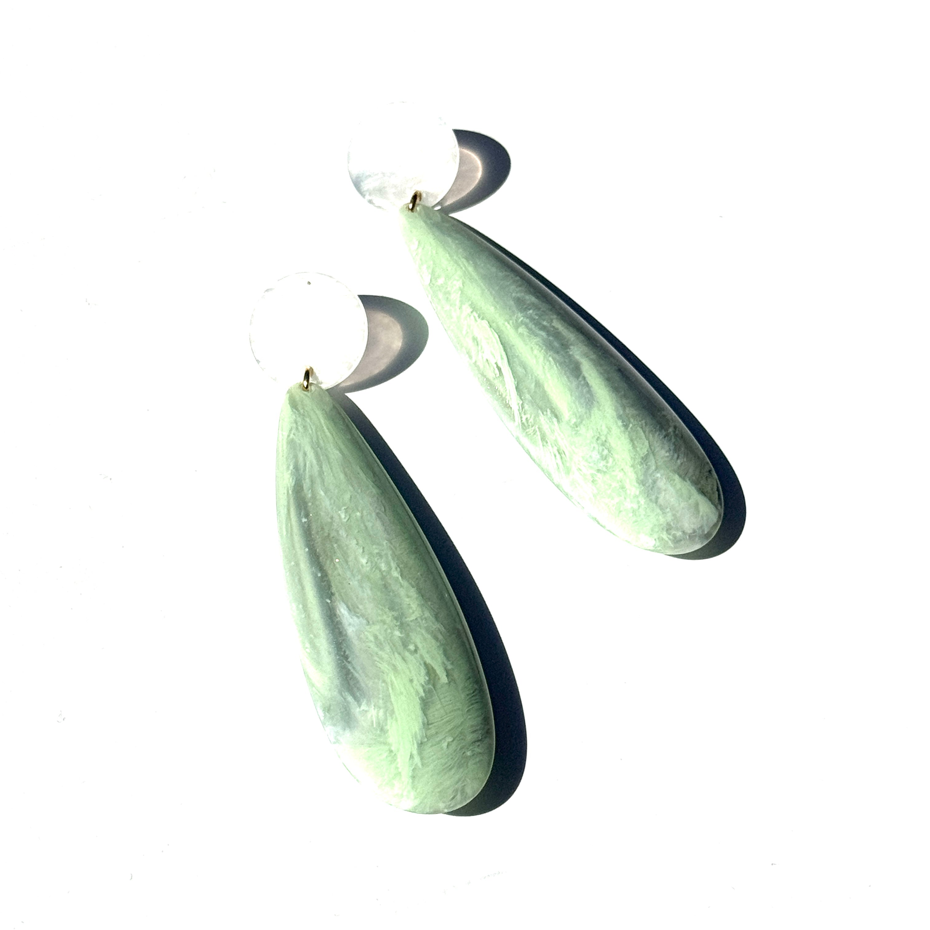 Verdant Celadon Drop Earrings