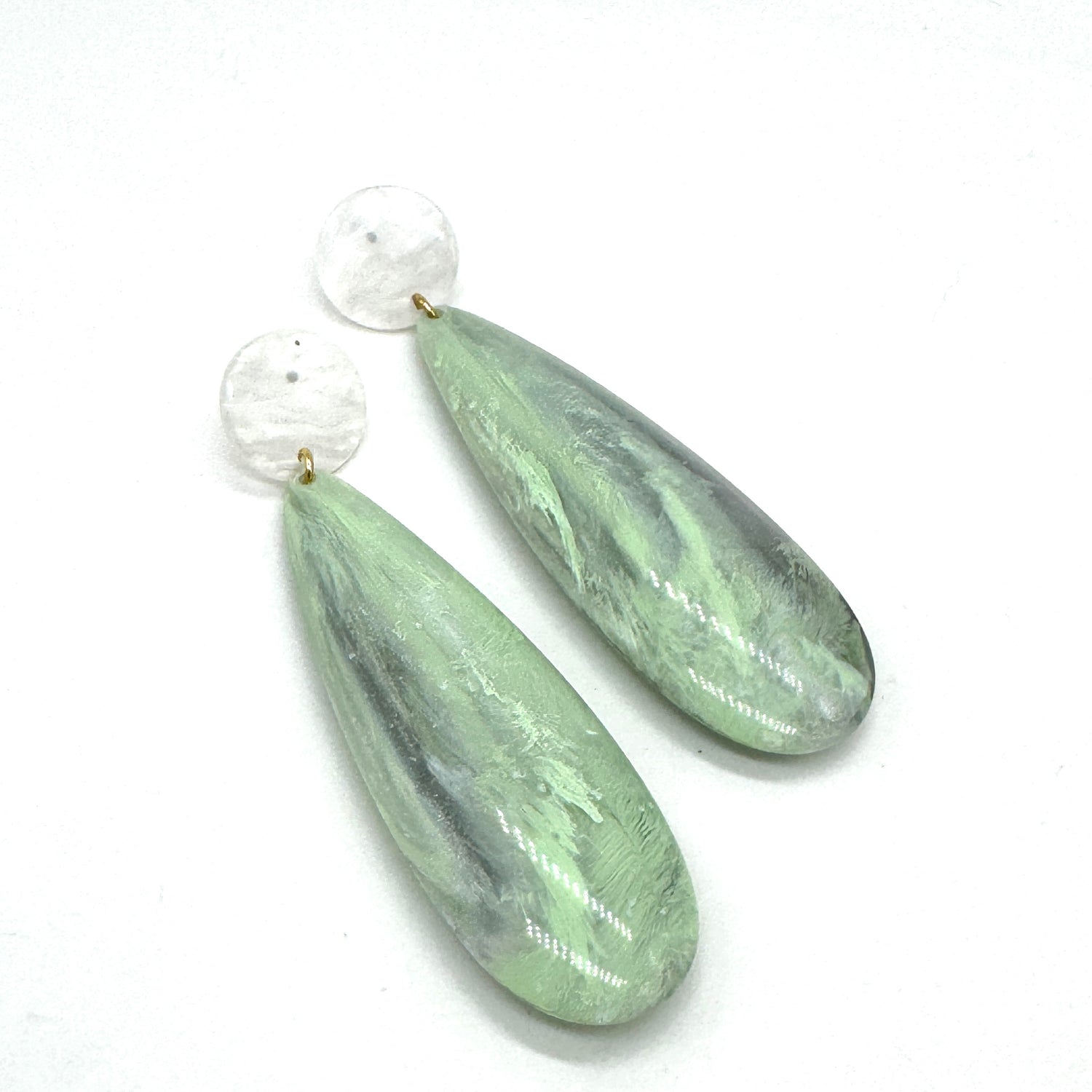 Verdant Celadon Drop Earrings