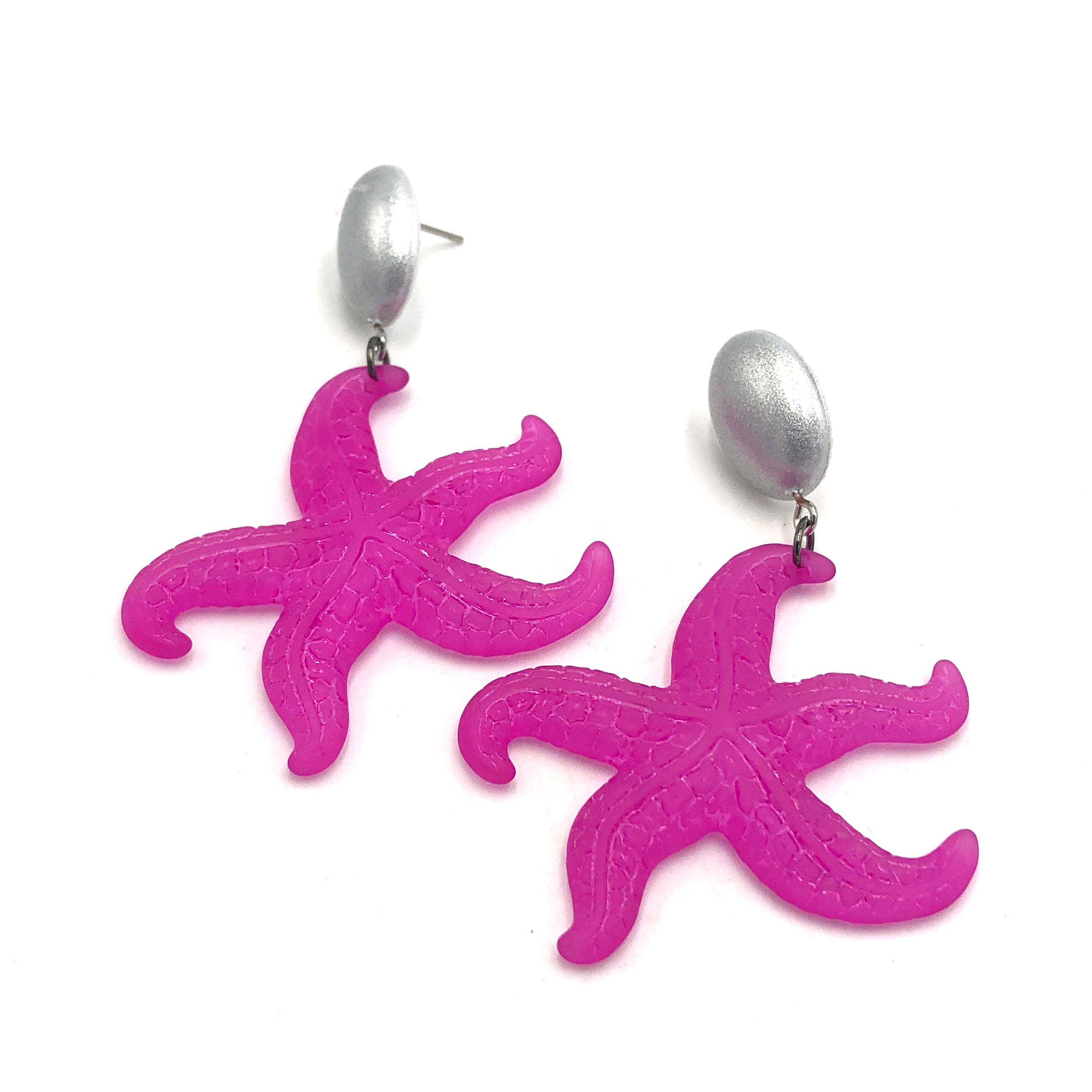 Frosty Starfish Drop Earrings