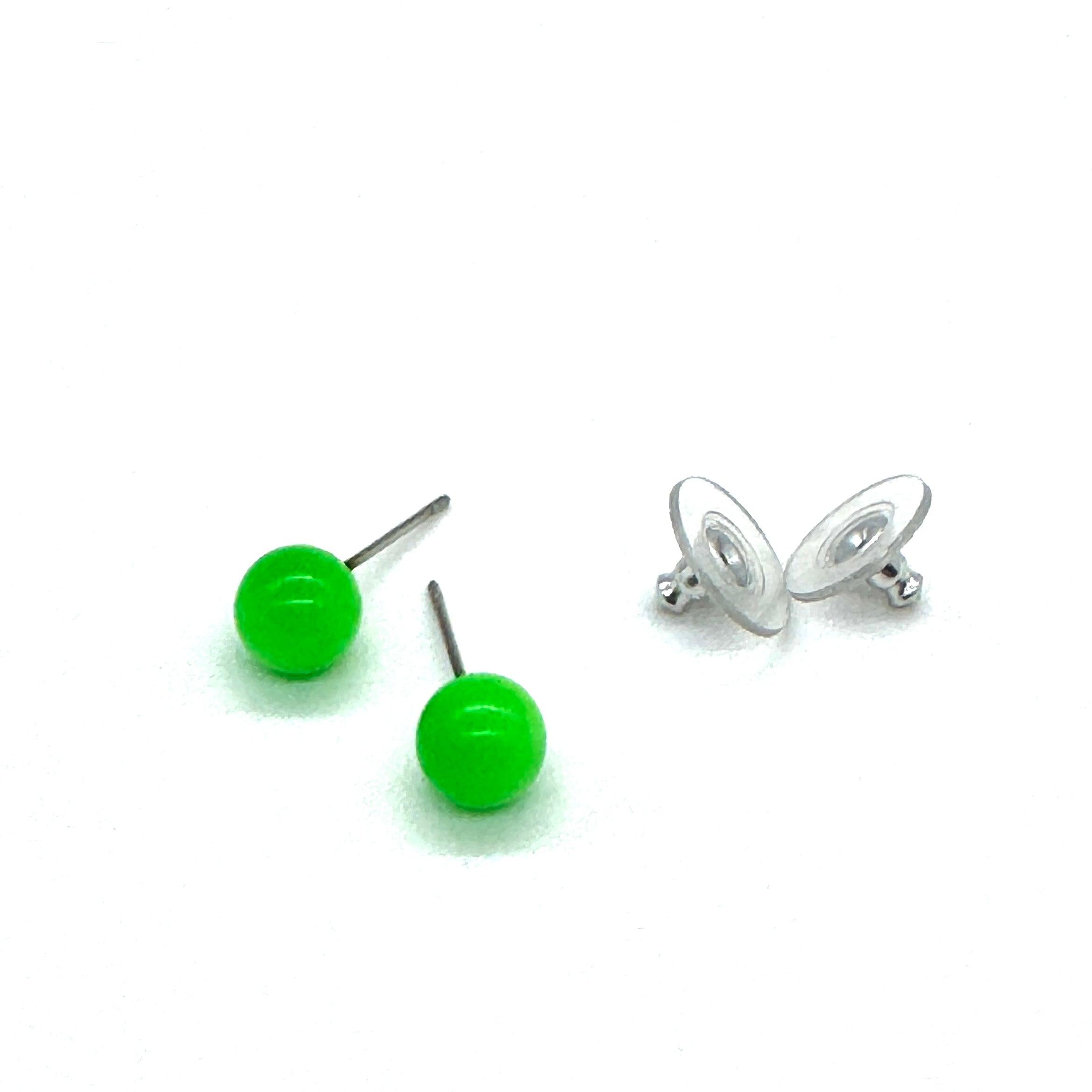 Bright Green Moonglow 8mm Studs