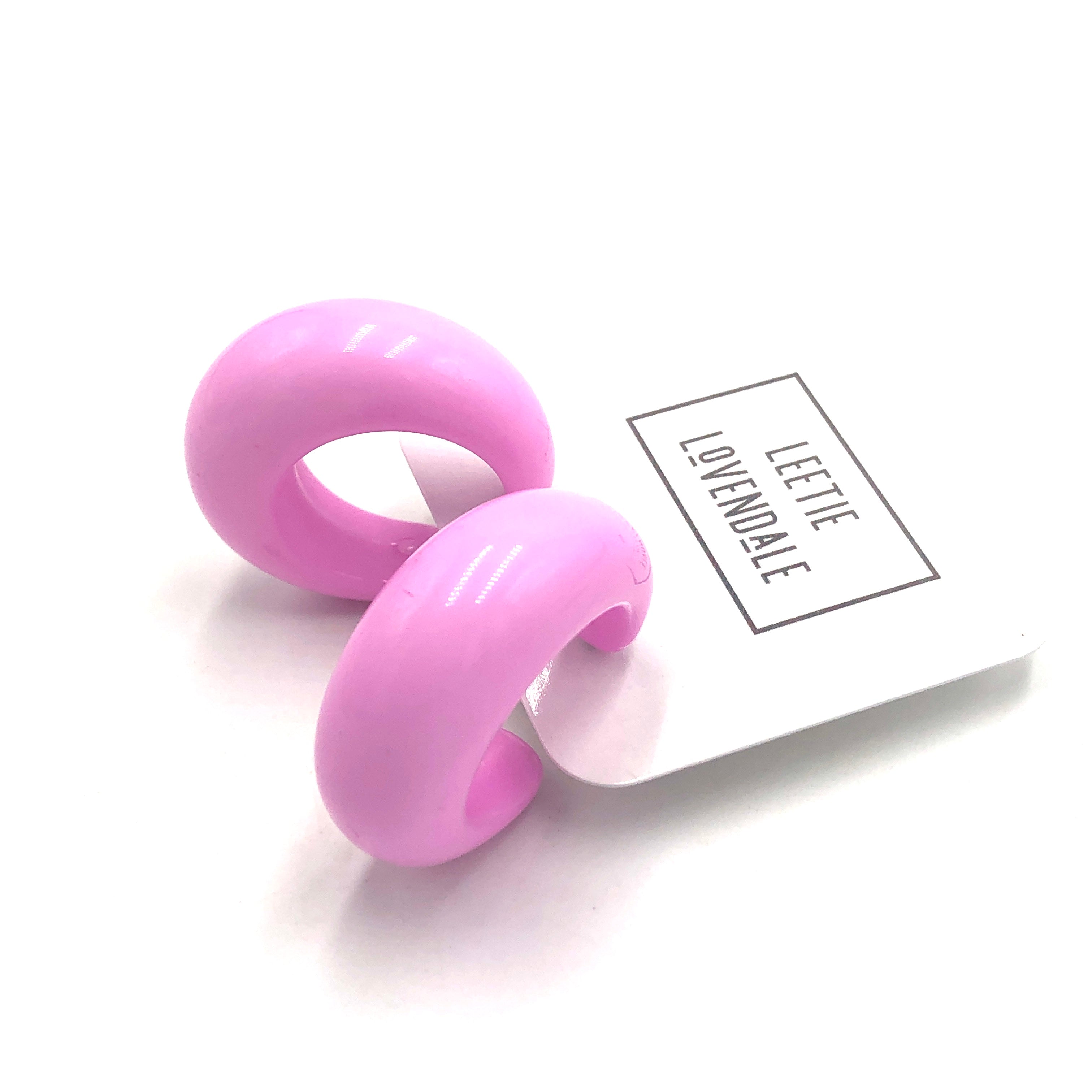Light Pink Lucille Hoop Earrings