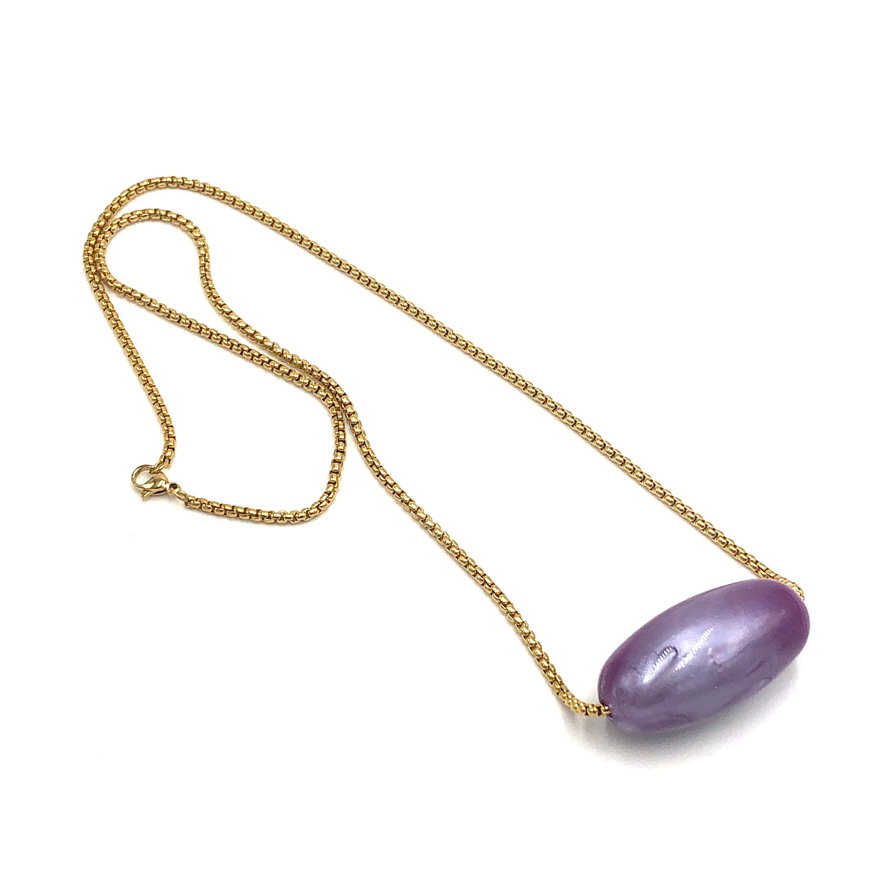 Lavender Aura Glow Slide Necklace