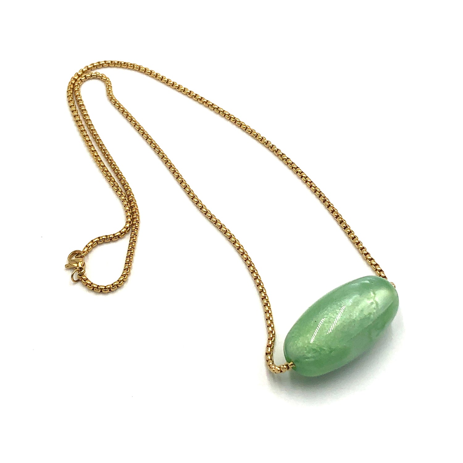 Green Aura Glow Slide Necklace