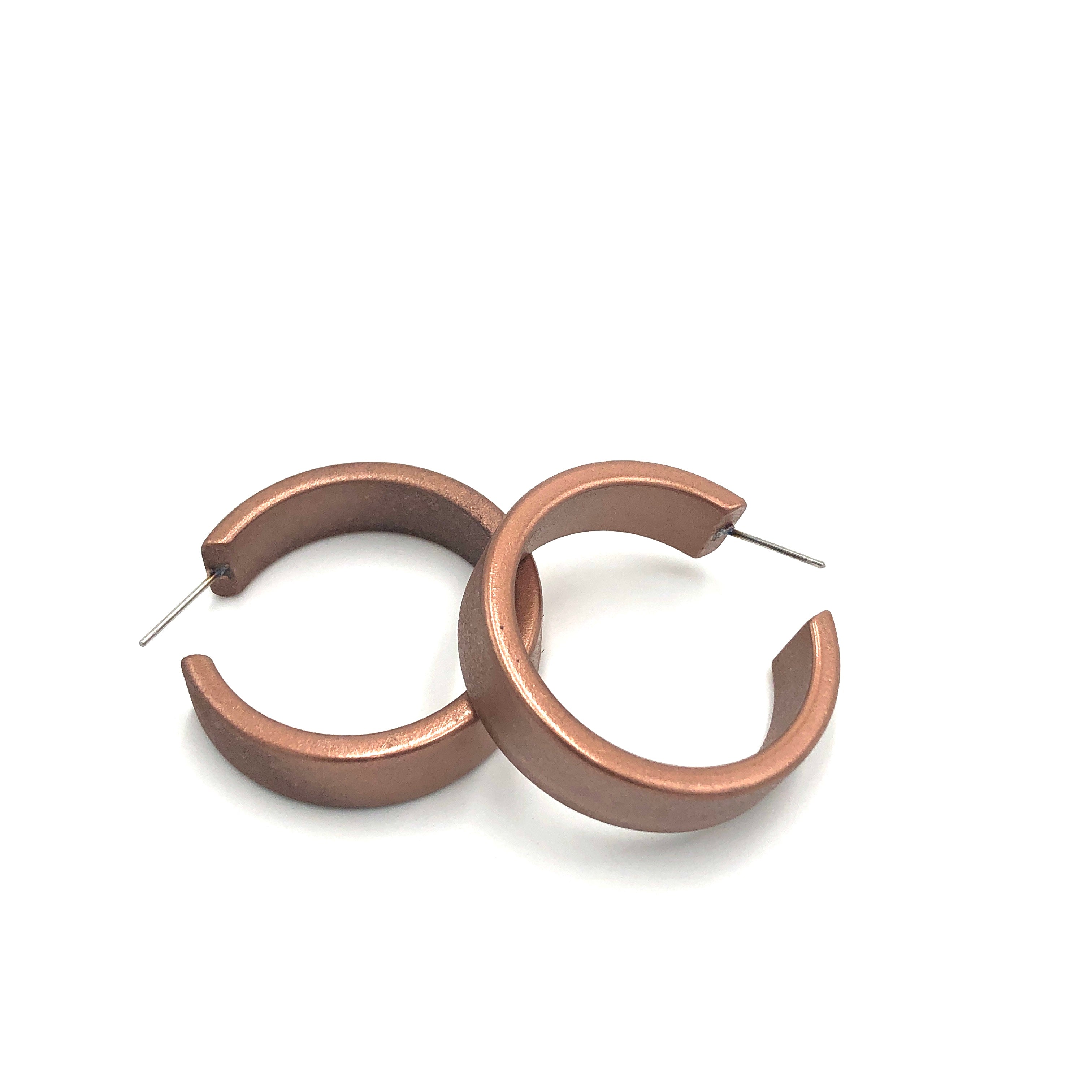 metallic earrings copper