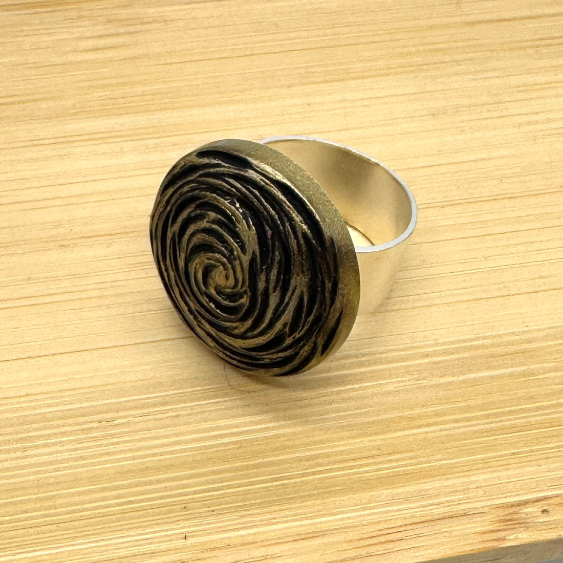 Black Vortex Cocktail Ring