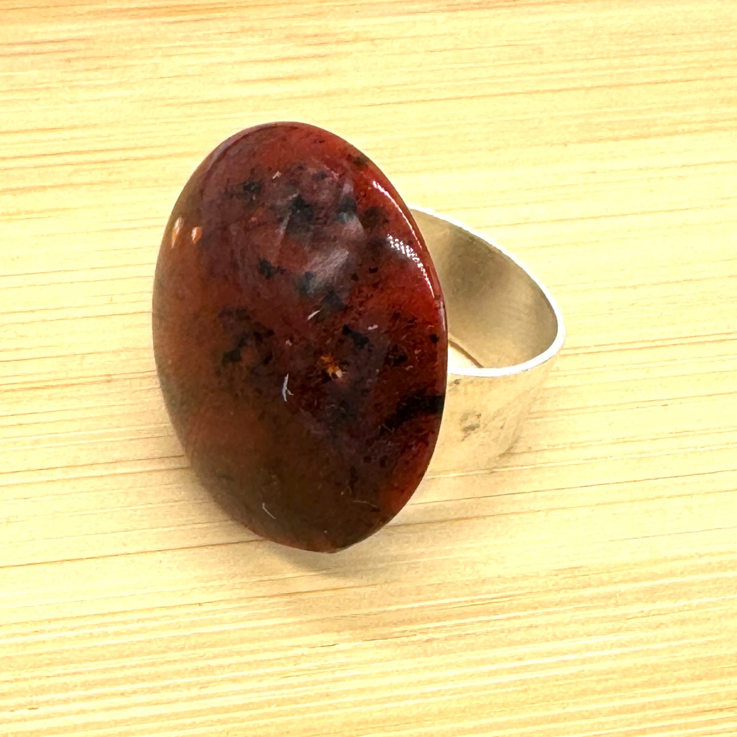 Brick Red Cocktail Ring