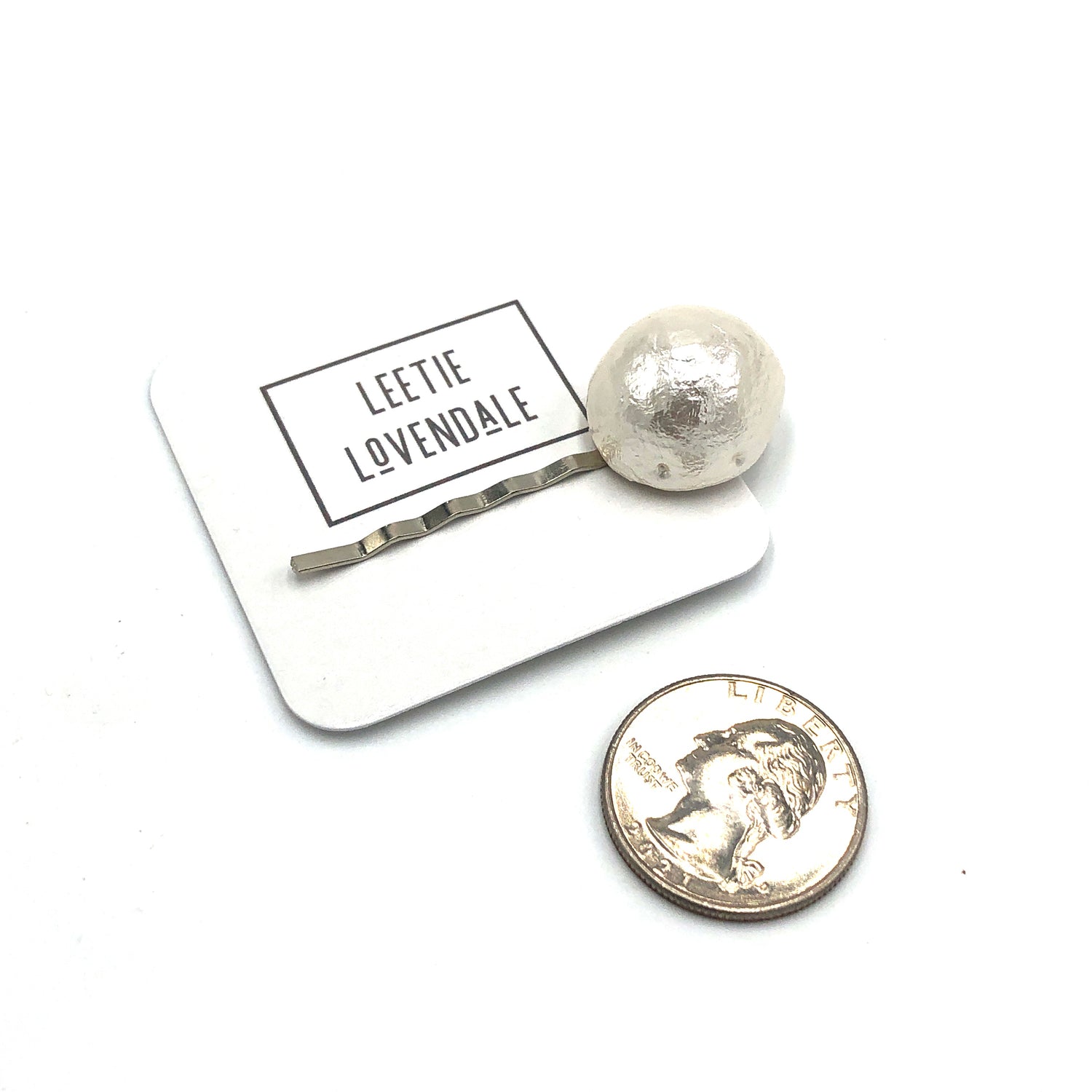 Cotton Pearl Hairpin