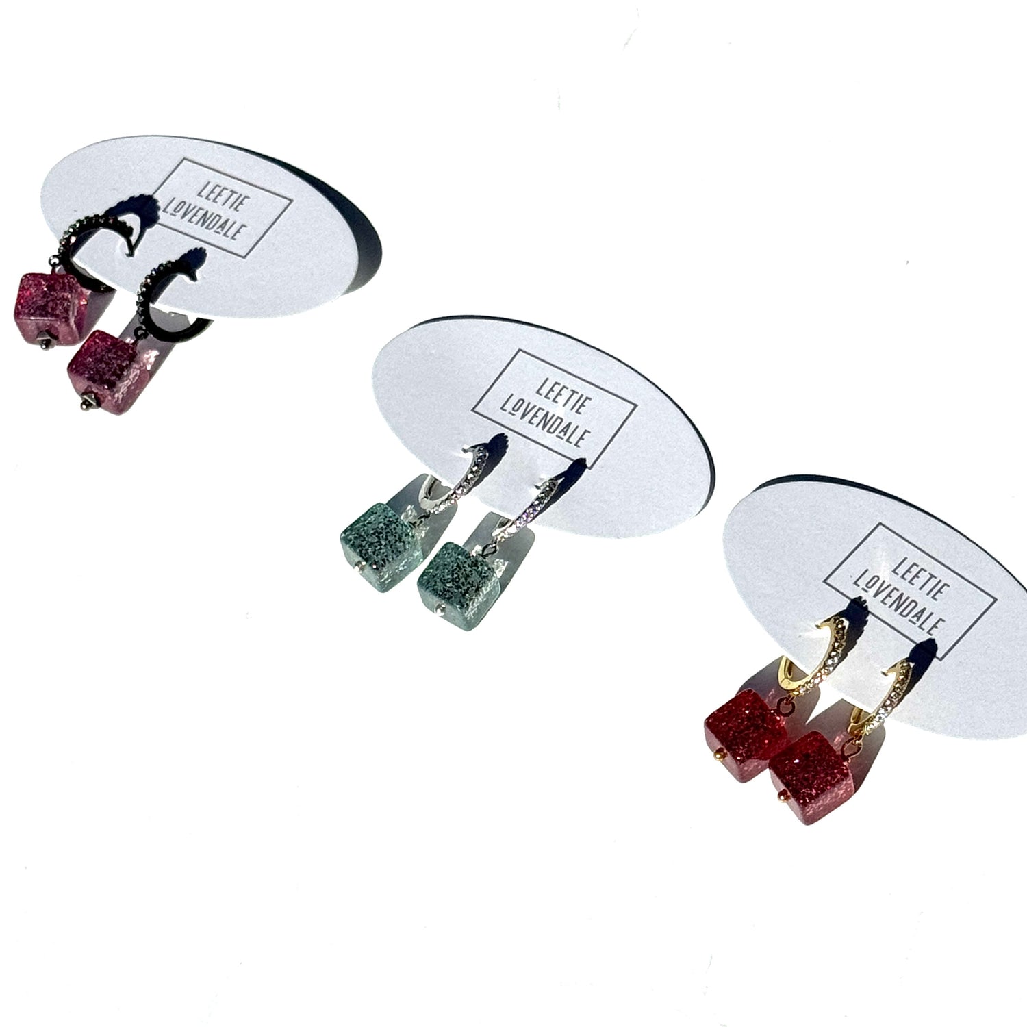 GlitterBox Huggie Drop Earrings