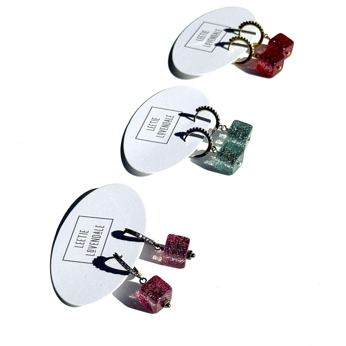 GlitterBox Huggie Drop Earrings