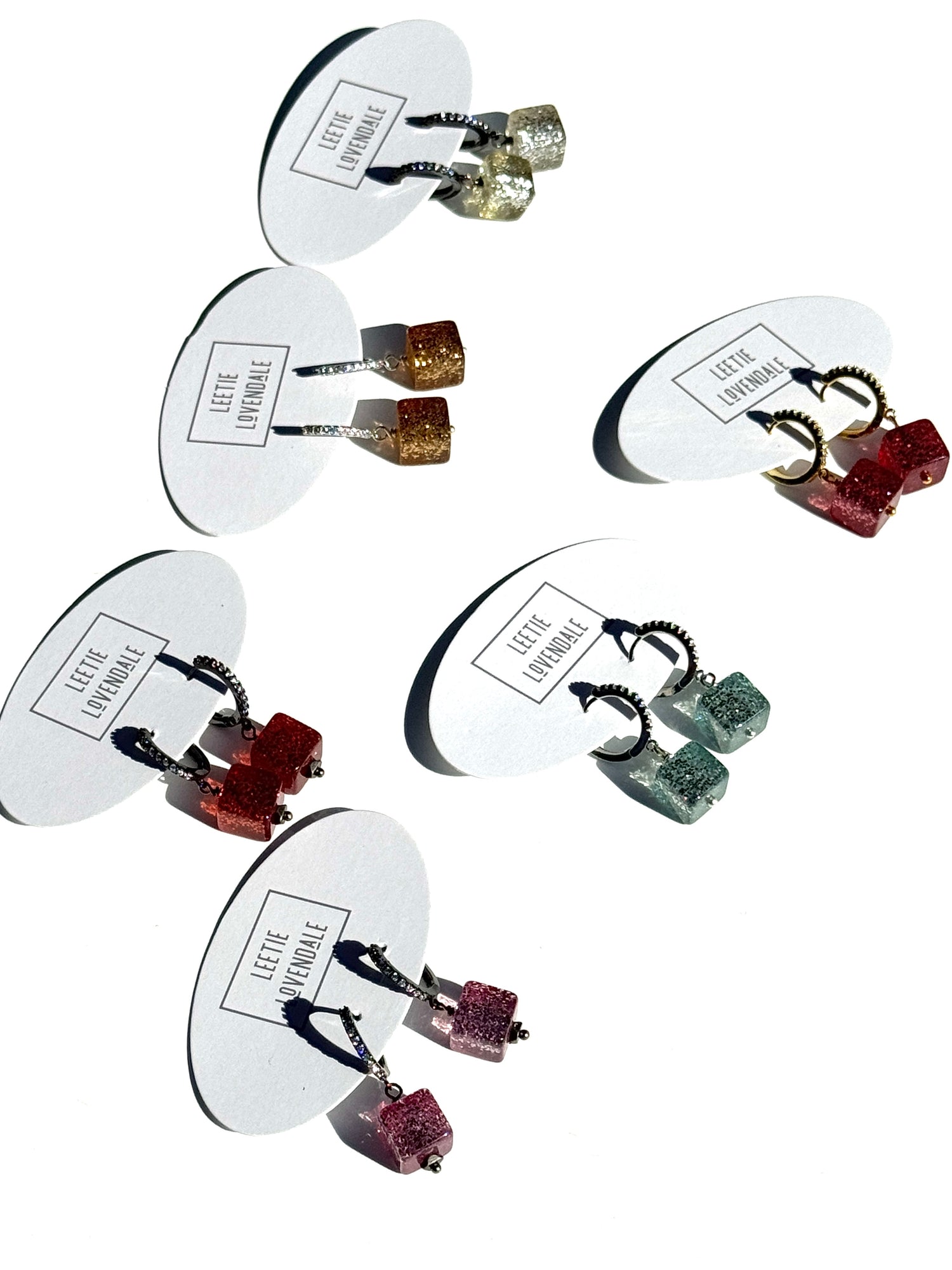 GlitterBox Huggie Drop Earrings