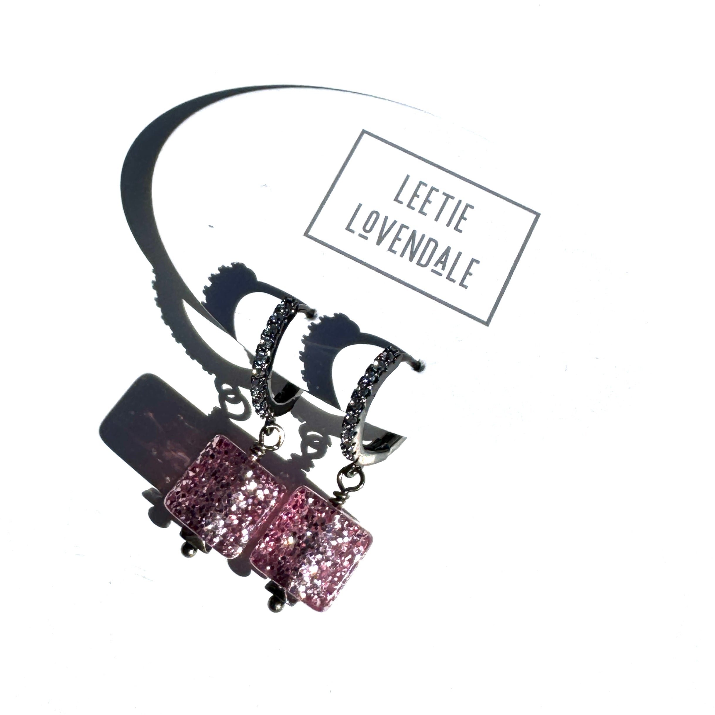 GlitterBox Huggie Drop Earrings