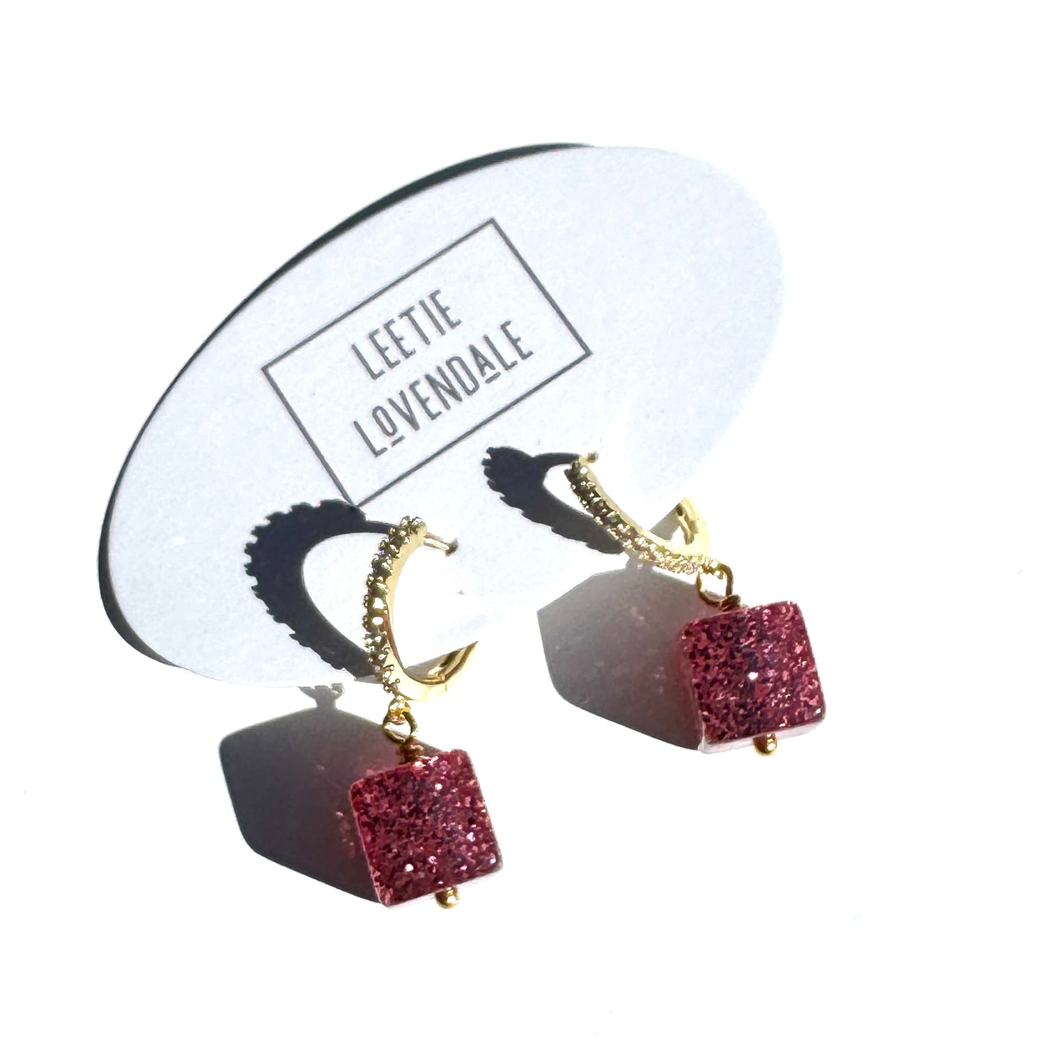 GlitterBox Huggie Drop Earrings