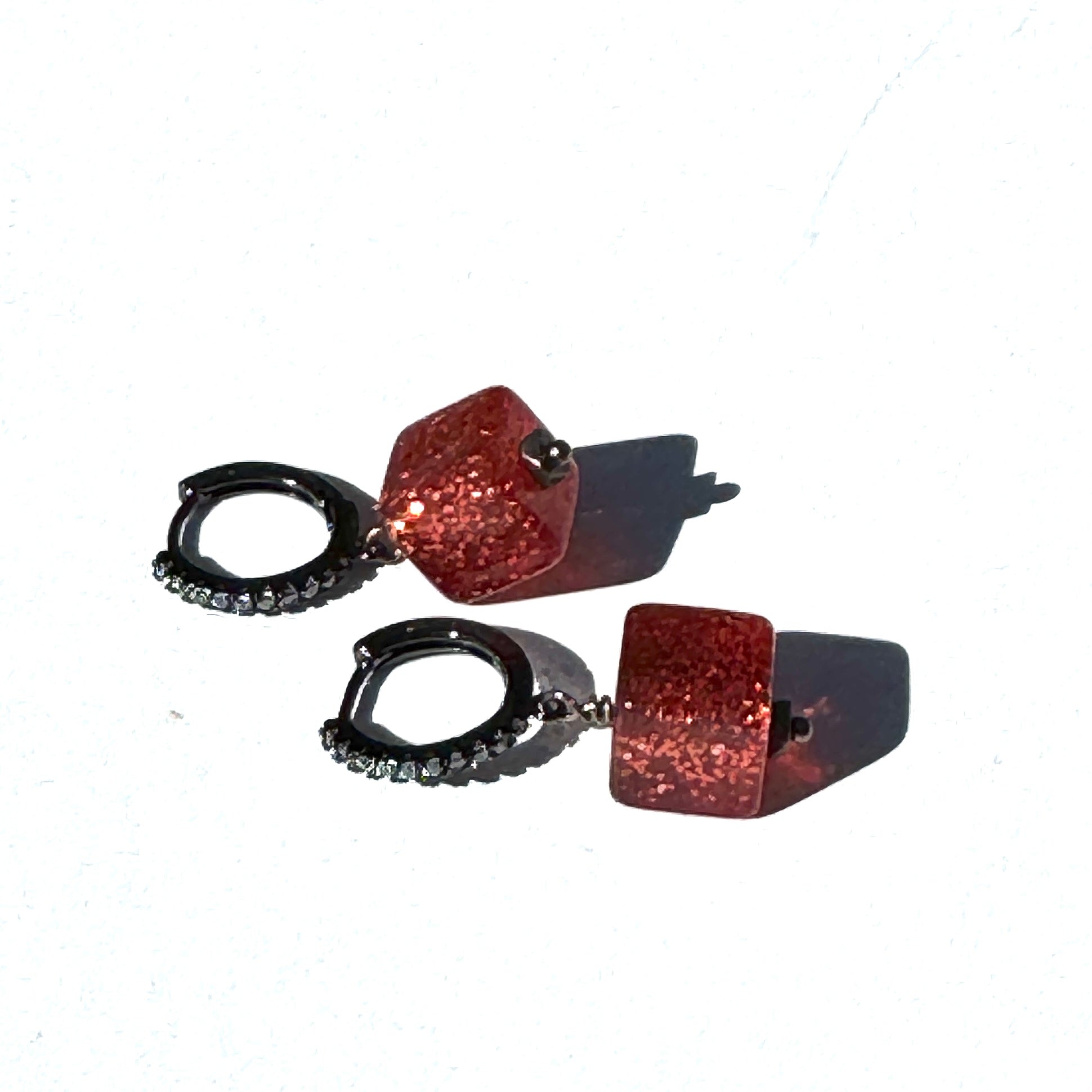 GlitterBox Huggie Drop Earrings
