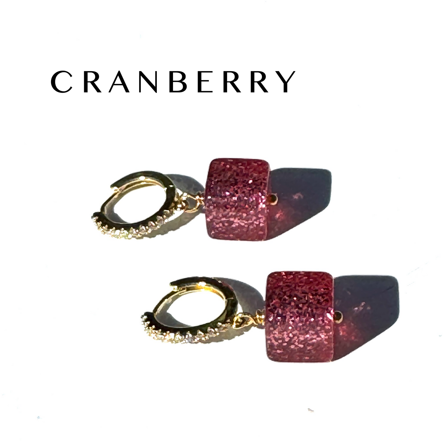 GlitterBox Huggie Drop Earrings