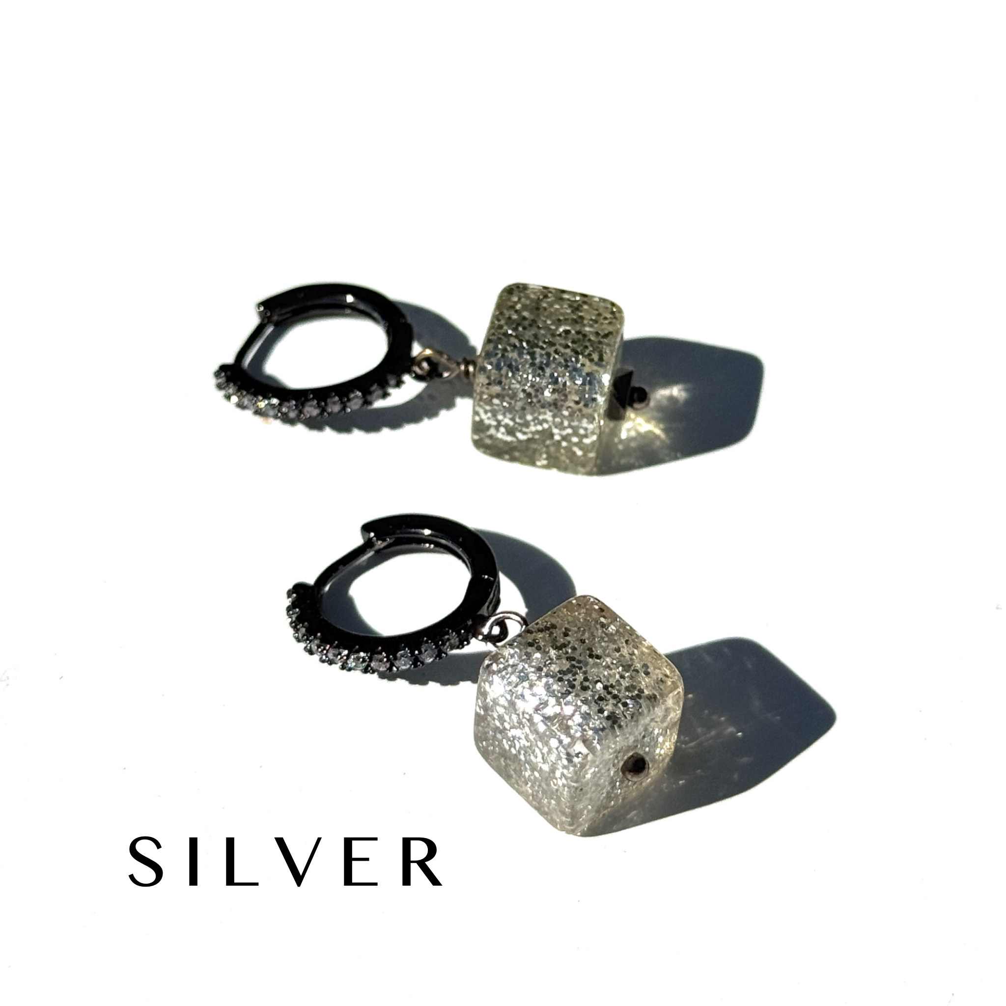 GlitterBox Huggie Drop Earrings