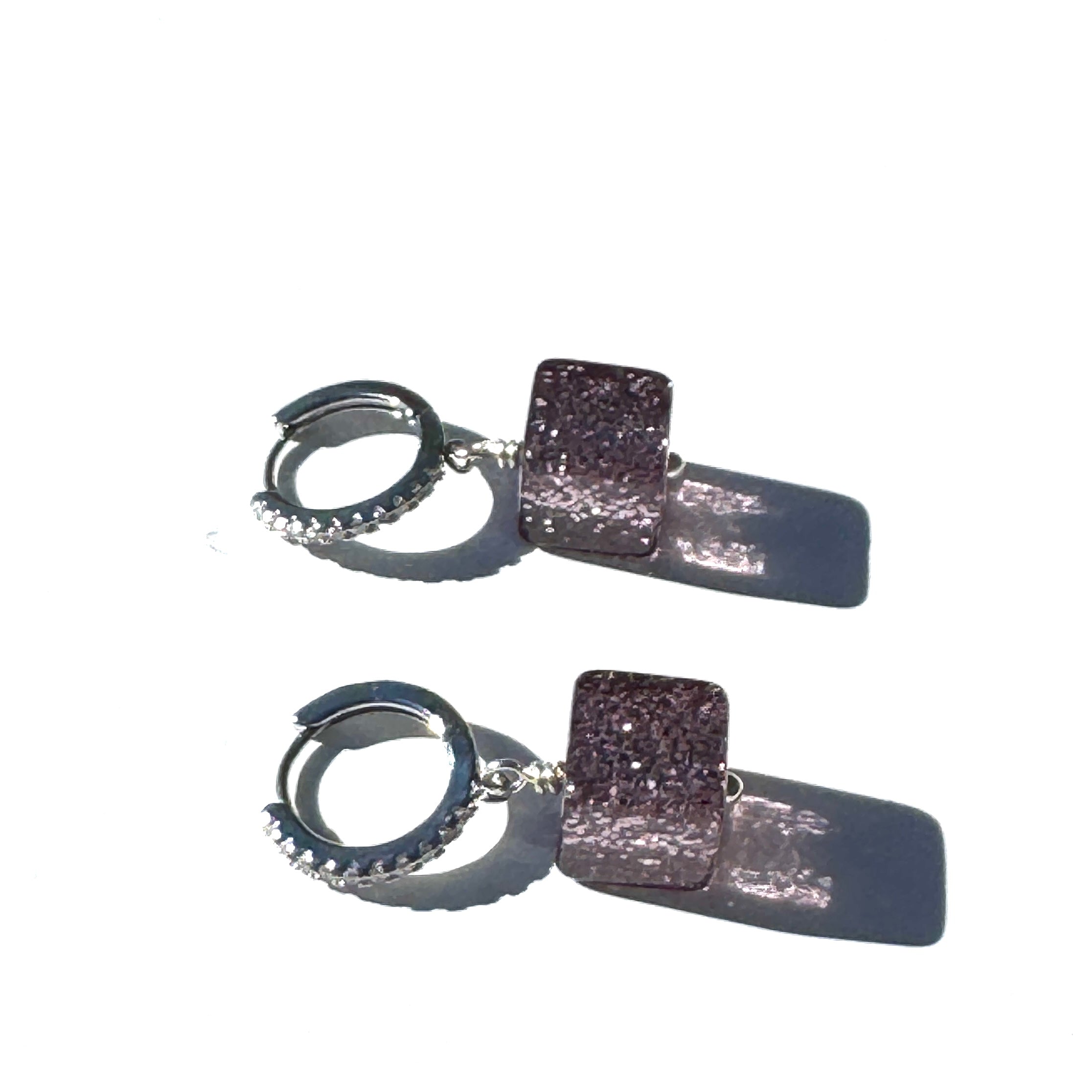GlitterBox Huggie Drop Earrings
